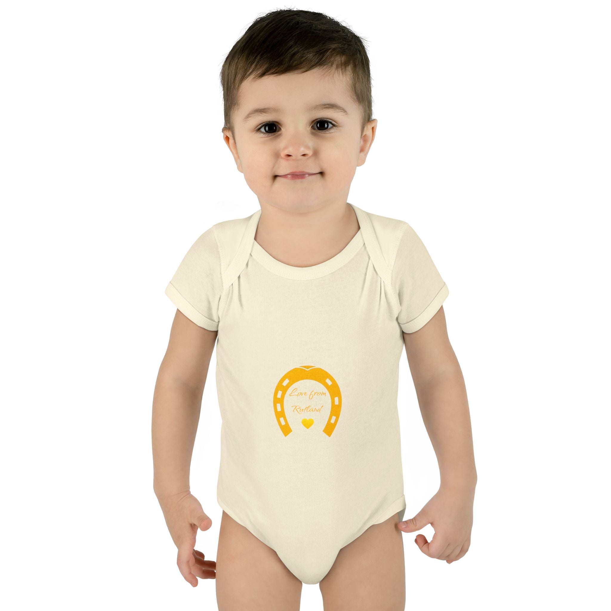 Heart & Horseshoe Bodysuit - Cute Gift for Newborns, Baby Shower, Birthday Outfit, Infants,