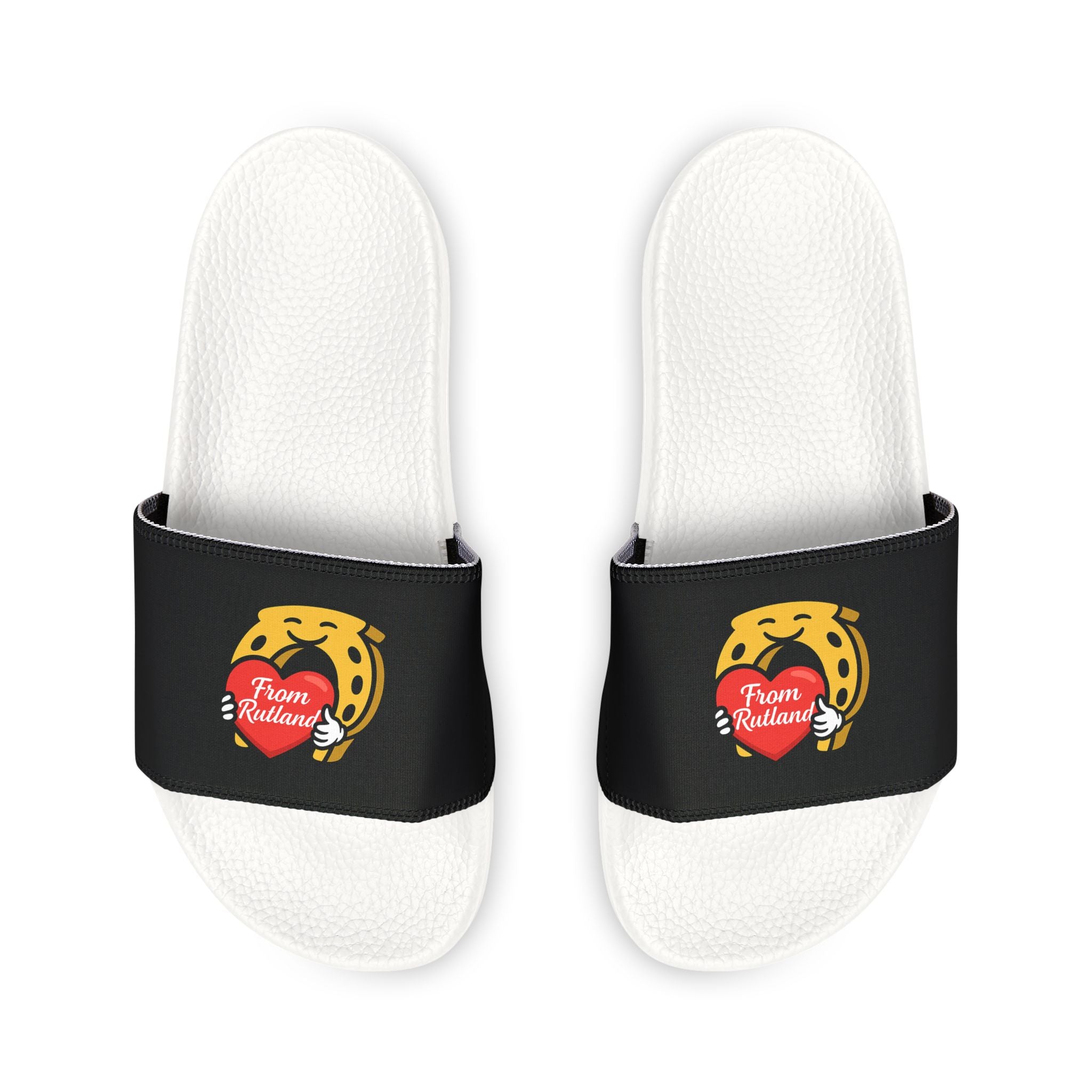 Heart & Horseshoe Youth Removable-Strap Slider Sandals