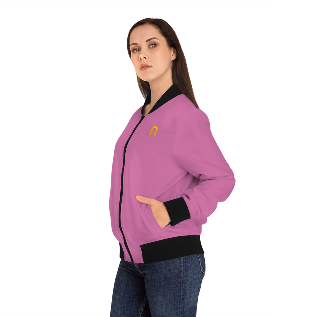 Classic Logo Women's Bomber Jacket - Light Pink