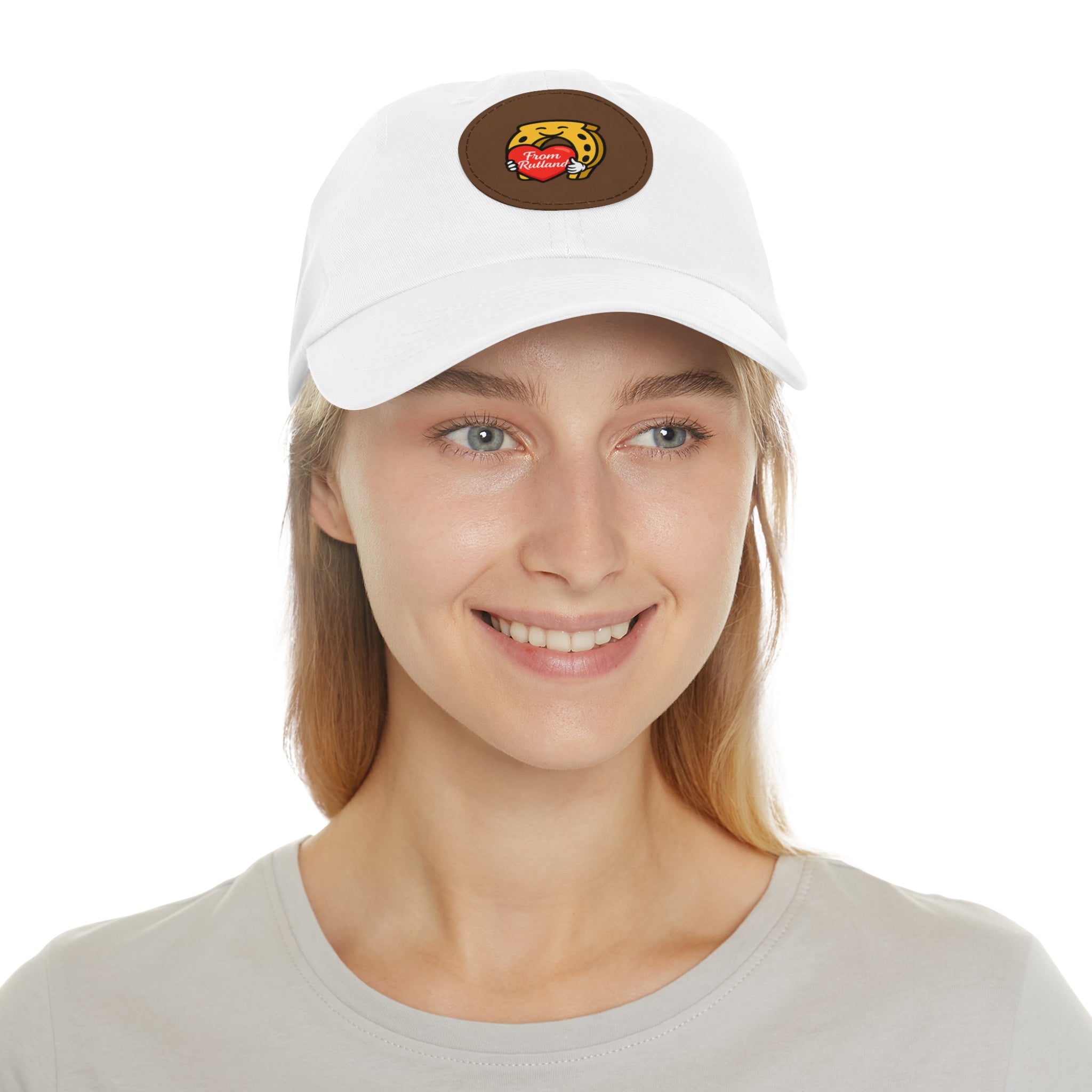 Heart & Horseshoe Cap with Leather Patch (Round)