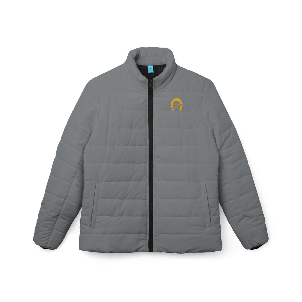 Classic Logo Love From Rutland Cozy Women's Puffer Jacket - Grey