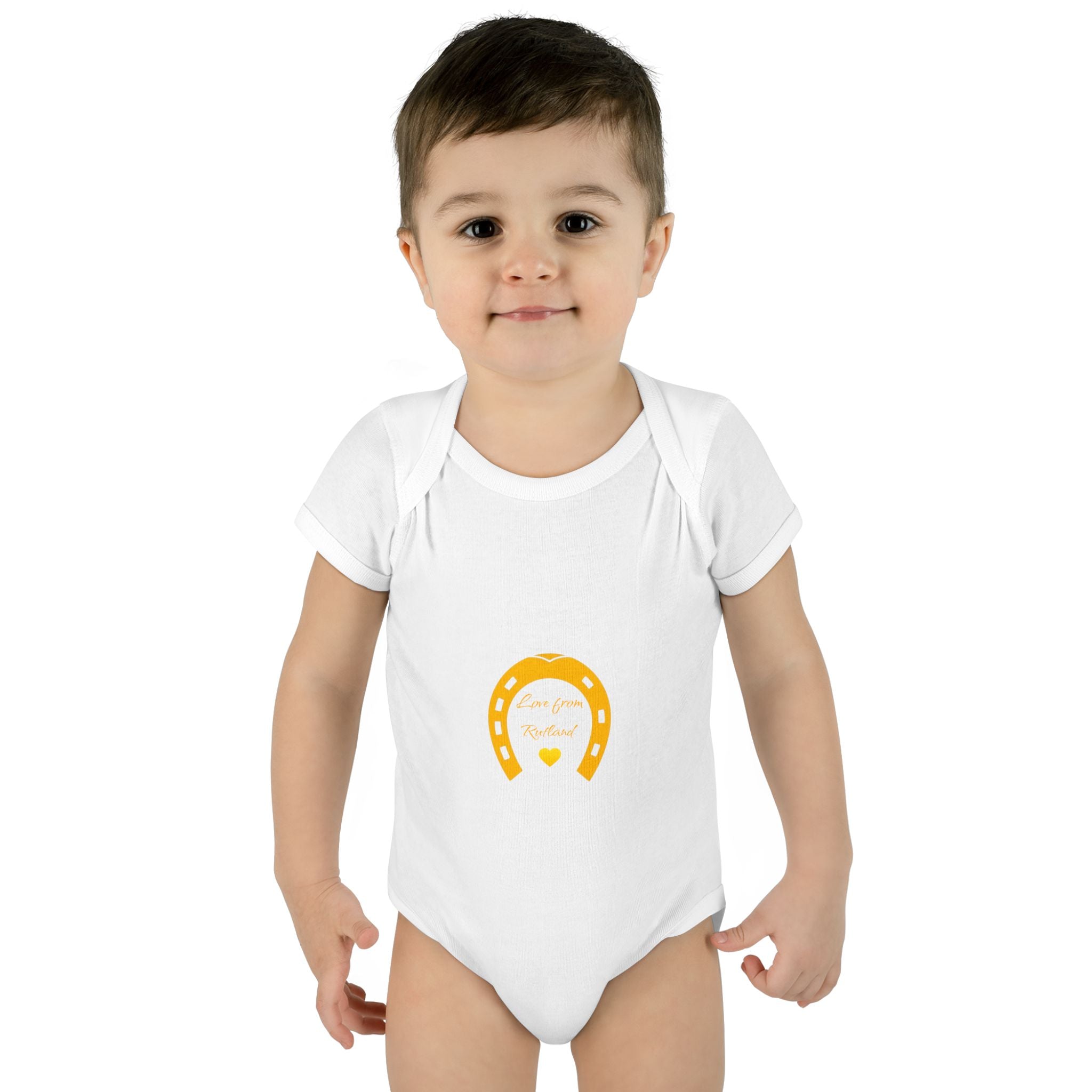 Heart & Horseshoe Bodysuit - Cute Gift for Newborns, Baby Shower, Birthday Outfit, Infants,