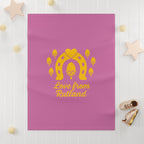 Classic Logo Soft Fleece Baby Pink Blanket
