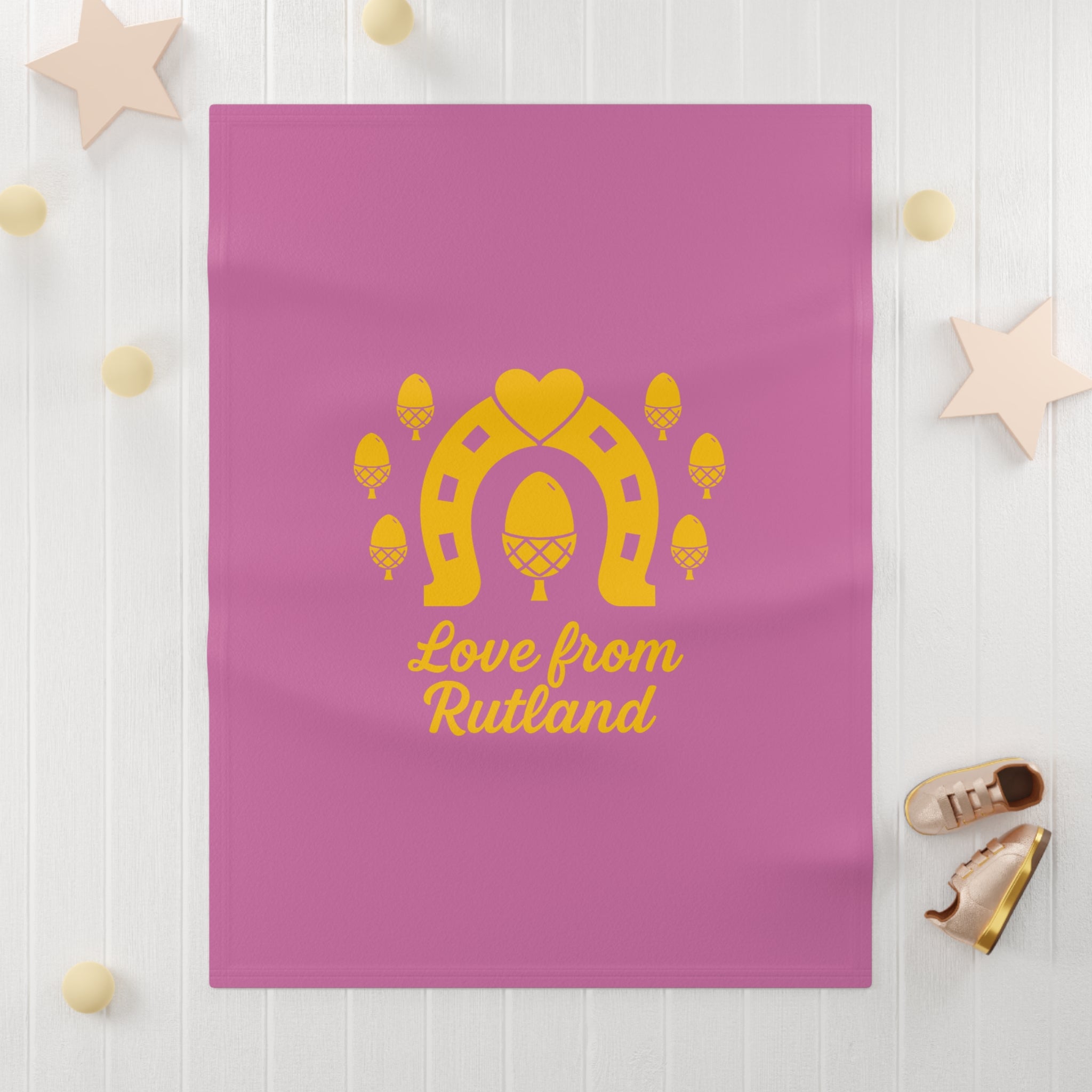 Classic Logo Soft Fleece Baby Pink Blanket