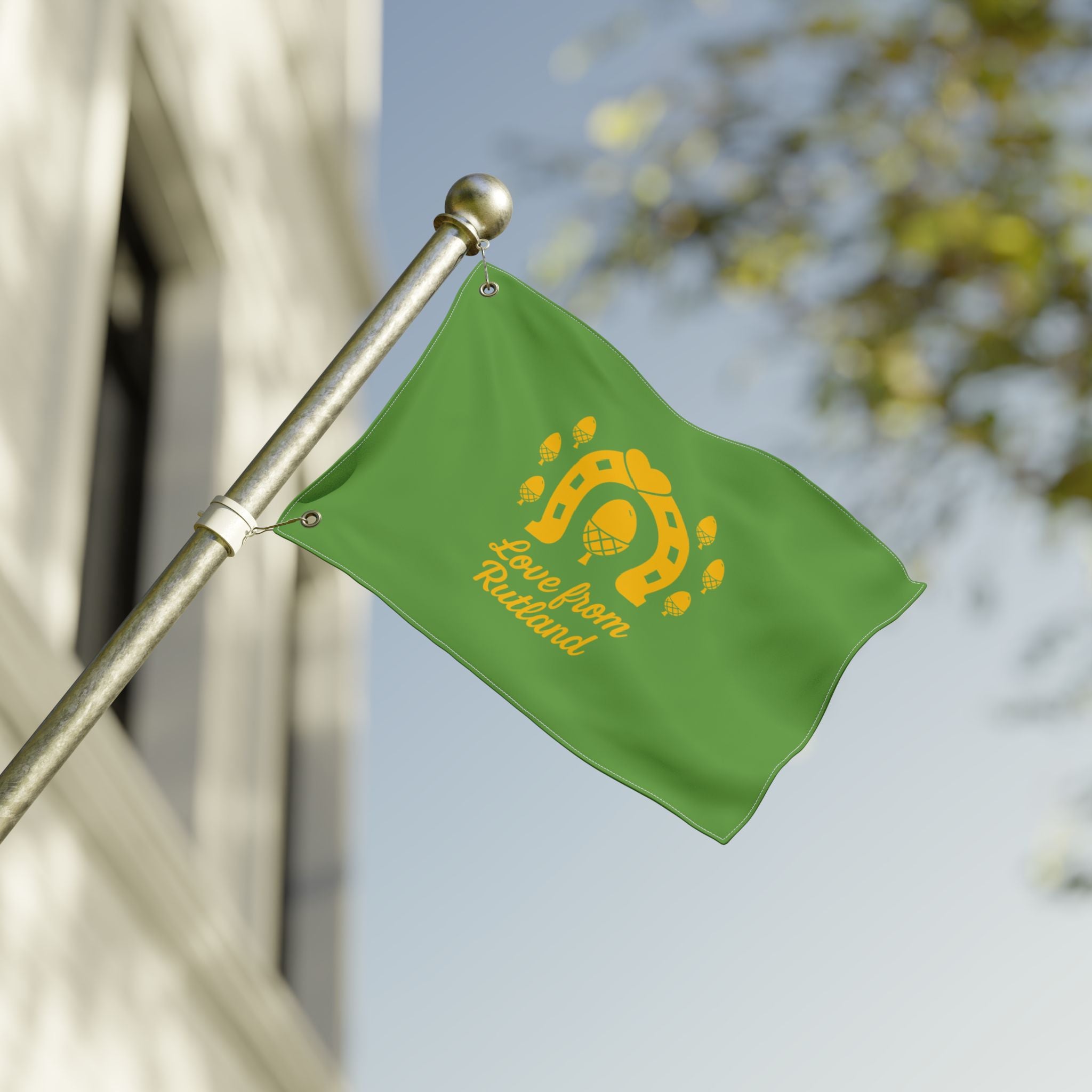 Classic Logo Love From Rutland Double Sided Flag