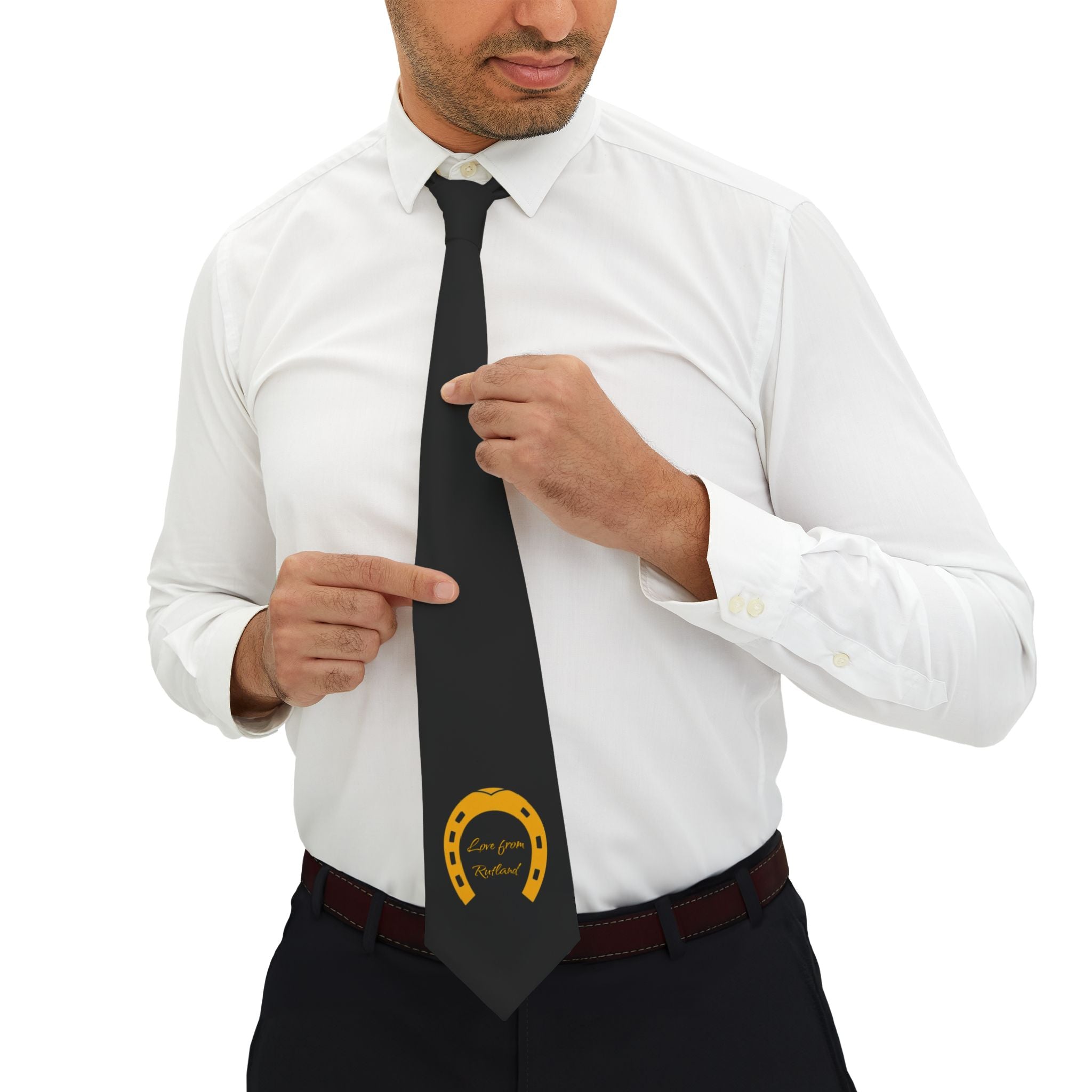 Classic Logo Black Love From Rutland Necktie