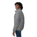 Classic Logo Love From Rutland Cozy Women's Puffer Jacket - Grey
