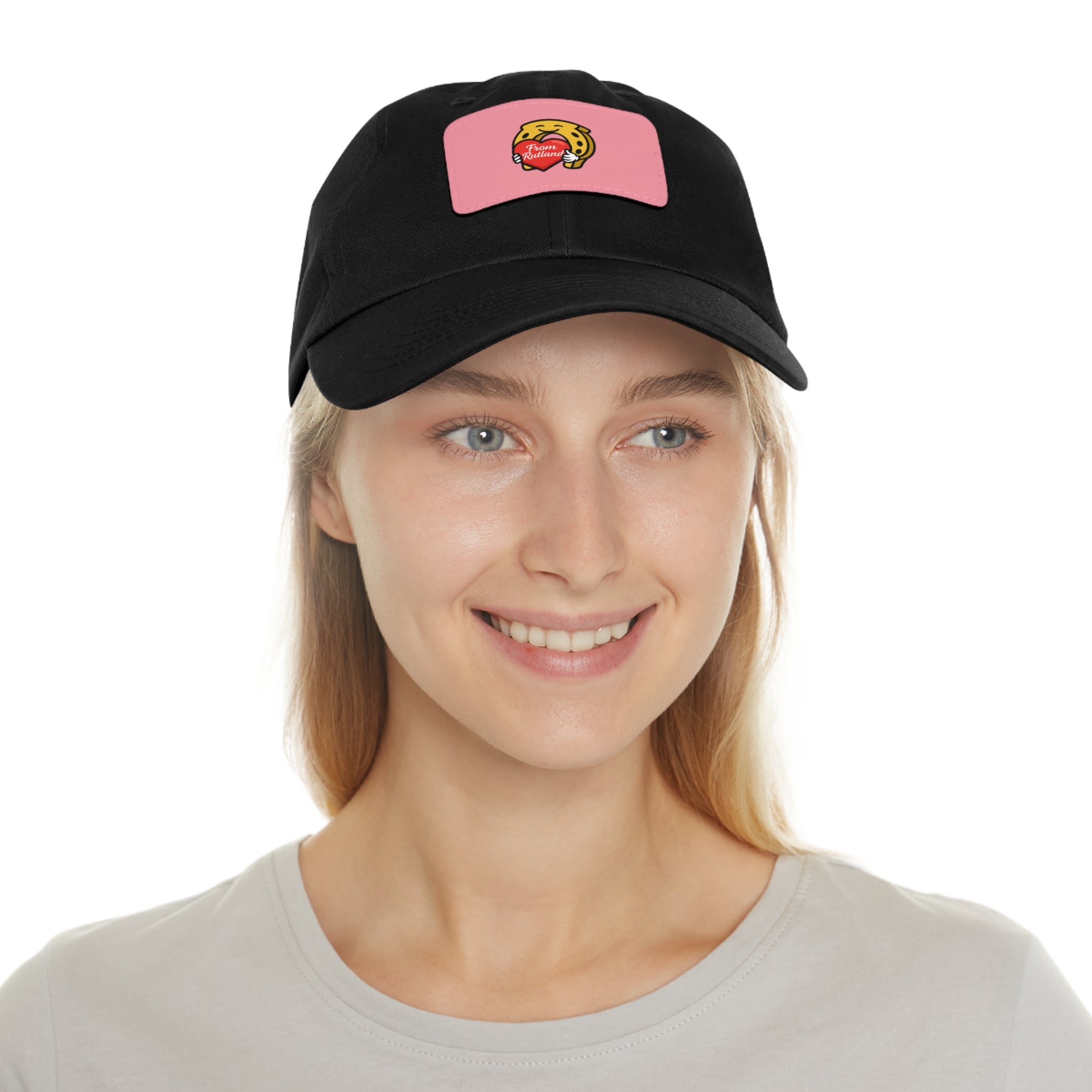 Heart & Horseshoe Cap with Leather Patch (Rectangle)