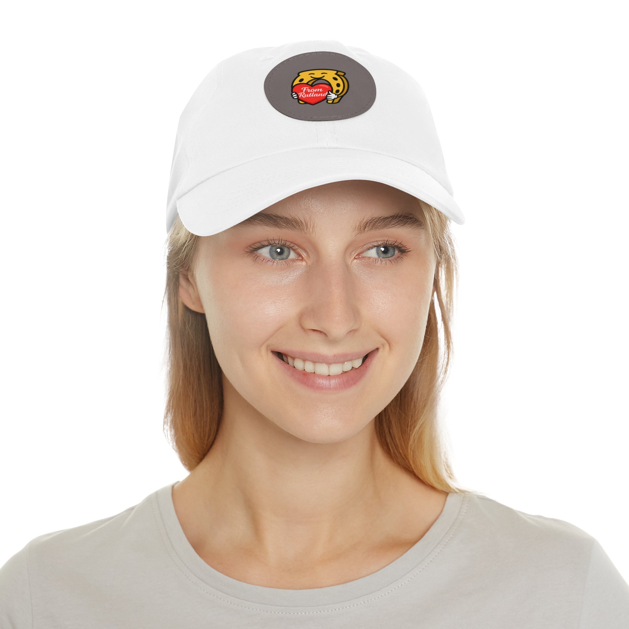 Heart & Horseshoe Cap with Leather Patch (Round)