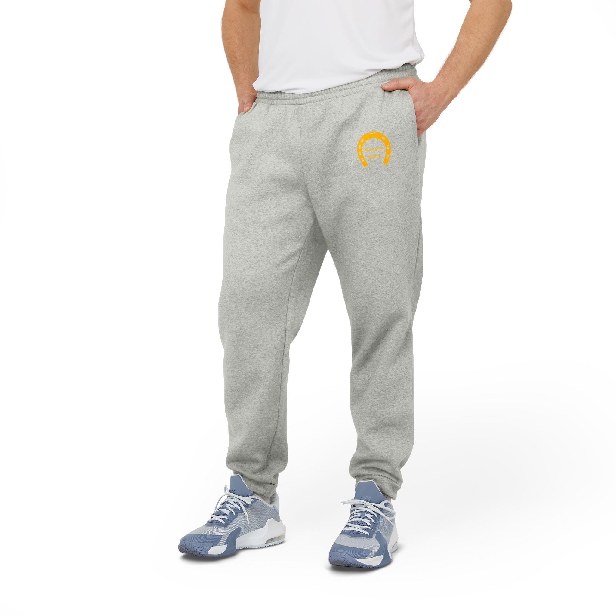 Classic Logo Adidas Unisex Casual Fleece Joggers