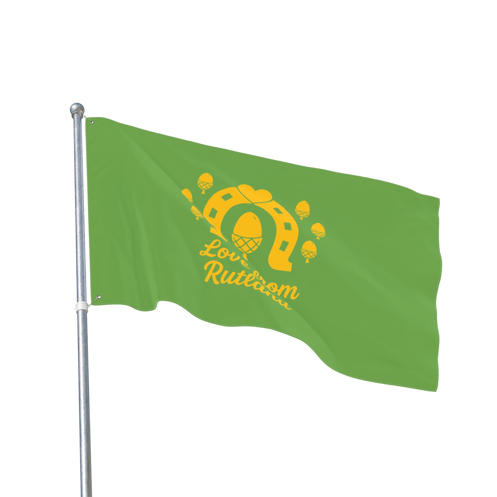 Classic Logo Love From Rutland Double Sided Flag