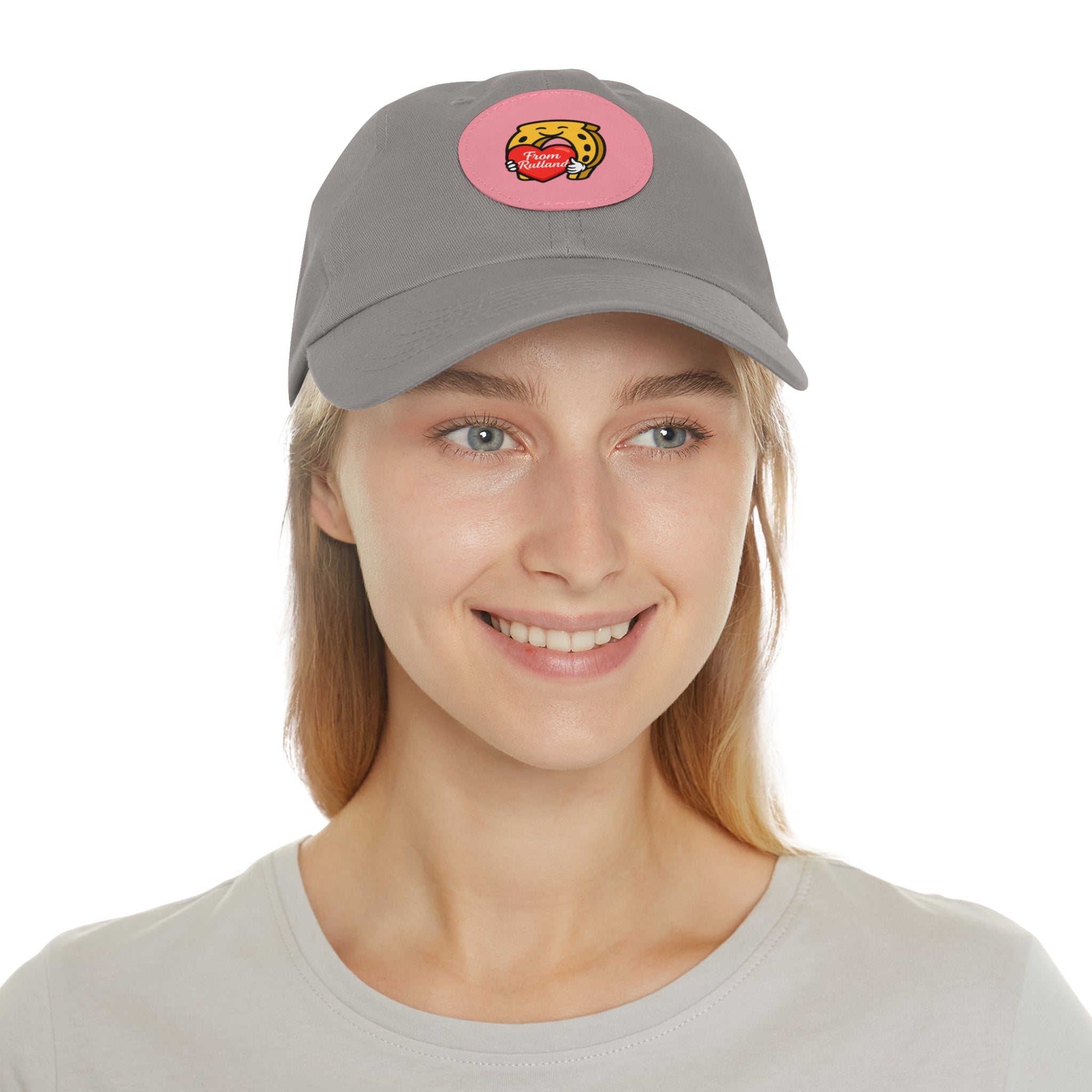 Heart & Horseshoe Cap with Leather Patch (Round)