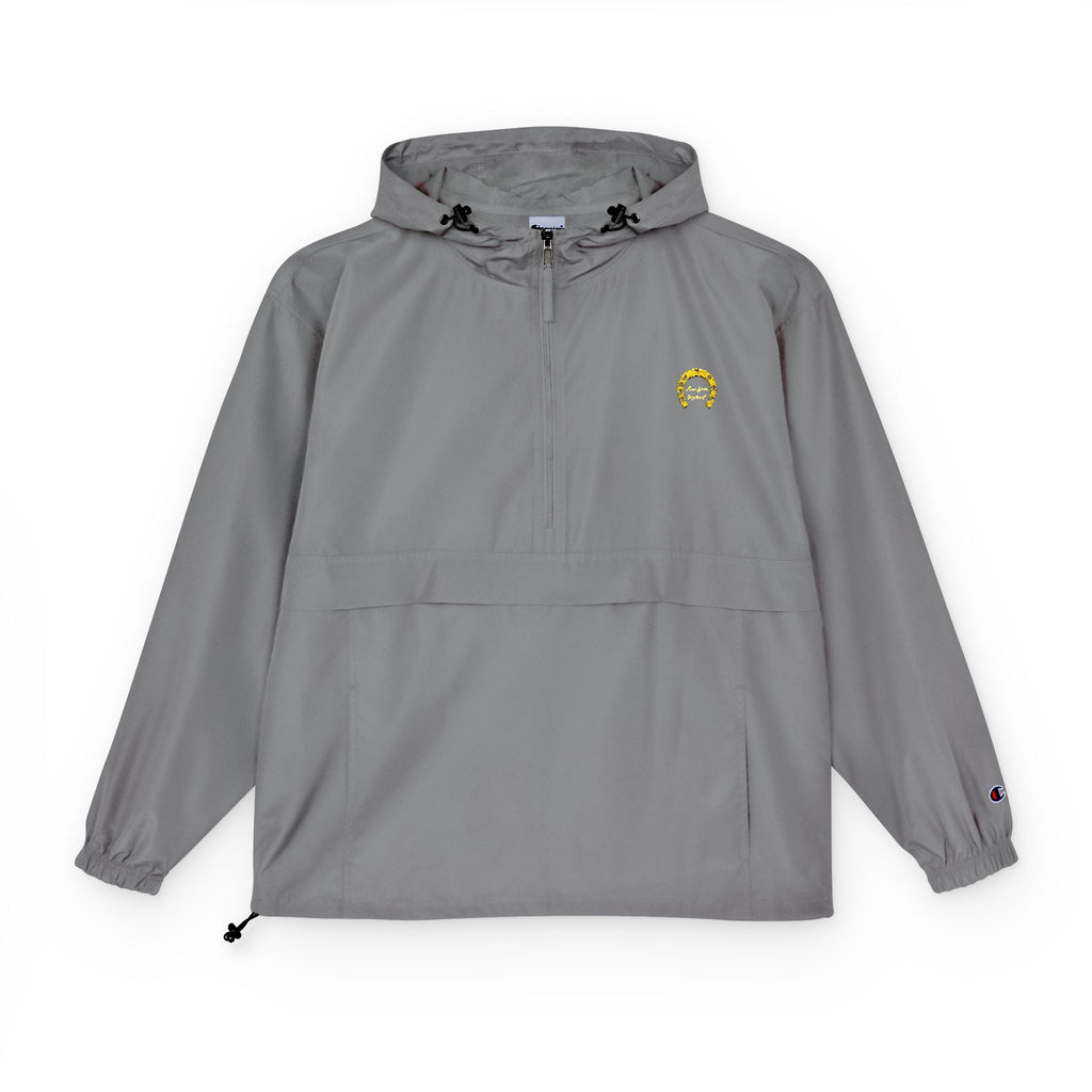 Classic Logo Champion Outdoor Anorak Jacket - Lightweight Rain Gear, Packable Windbreaker