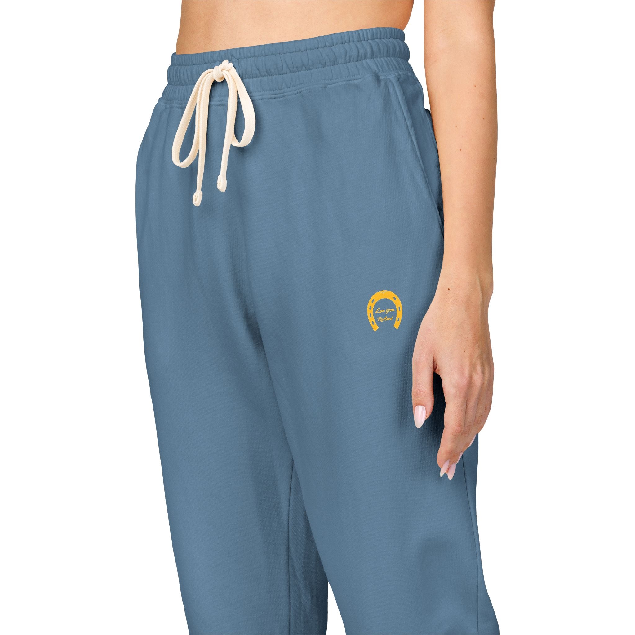Classic Logo Cozy Garment-Dyed Sweatpants | Unisex Fleece Lounge Pants