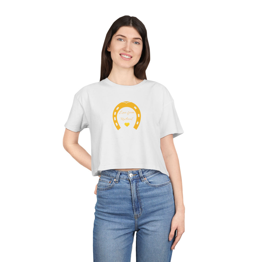 Heart & Horseshoe Women's Crop Tee