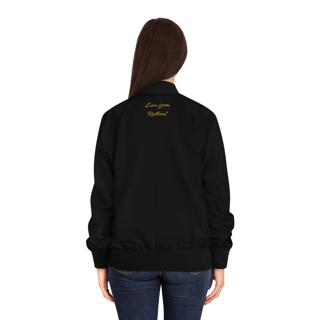 Classic Logo Women's Bomber Jacket - Black