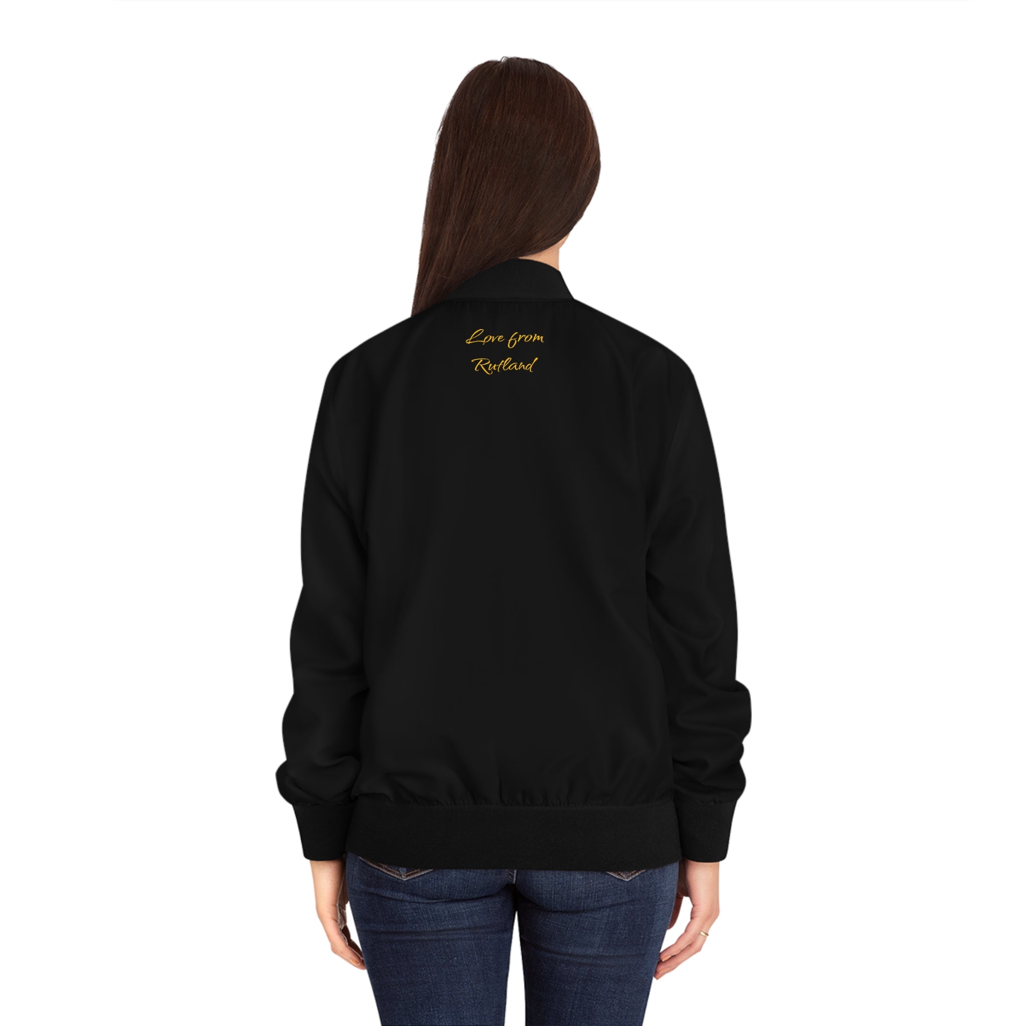Classic Logo Women's Bomber Jacket - Black