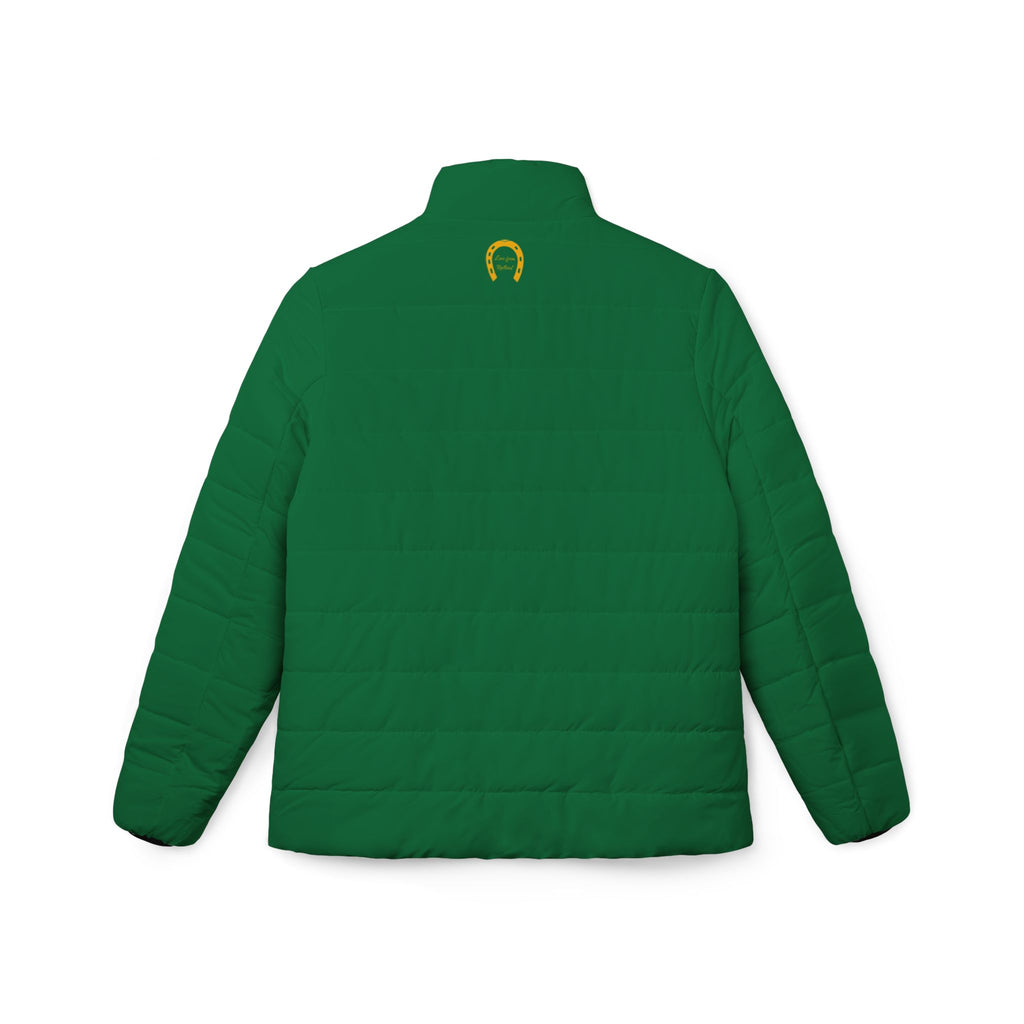 Classic Logo Love From Rutland Cozy Women's Puffer Jacket - Green