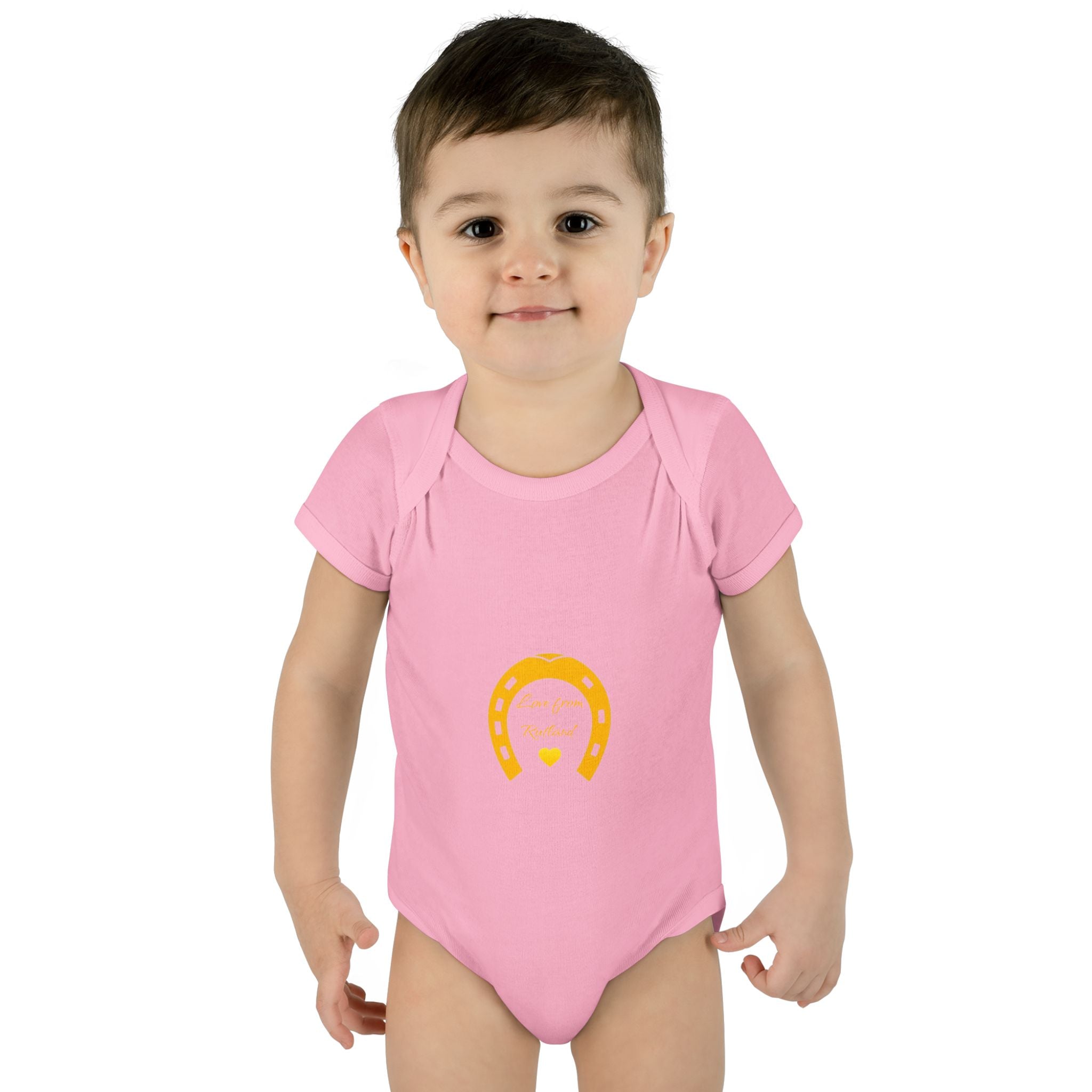 Heart & Horseshoe Bodysuit - Cute Gift for Newborns, Baby Shower, Birthday Outfit, Infants,
