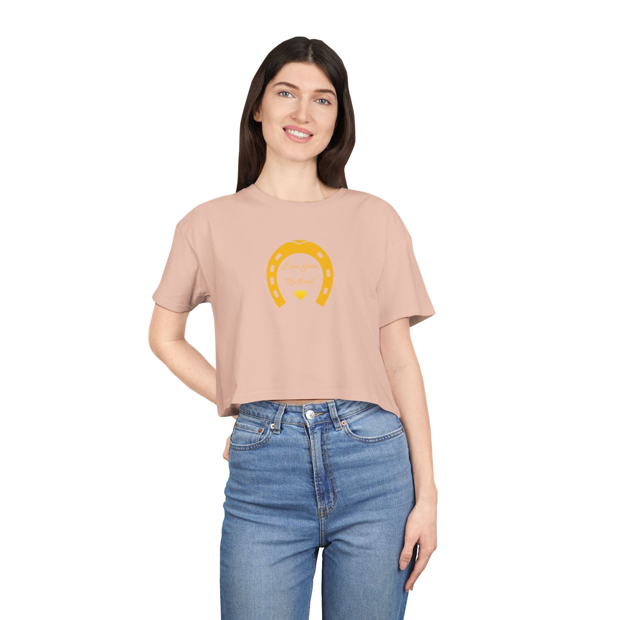 Heart & Horseshoe Women's Crop Tee