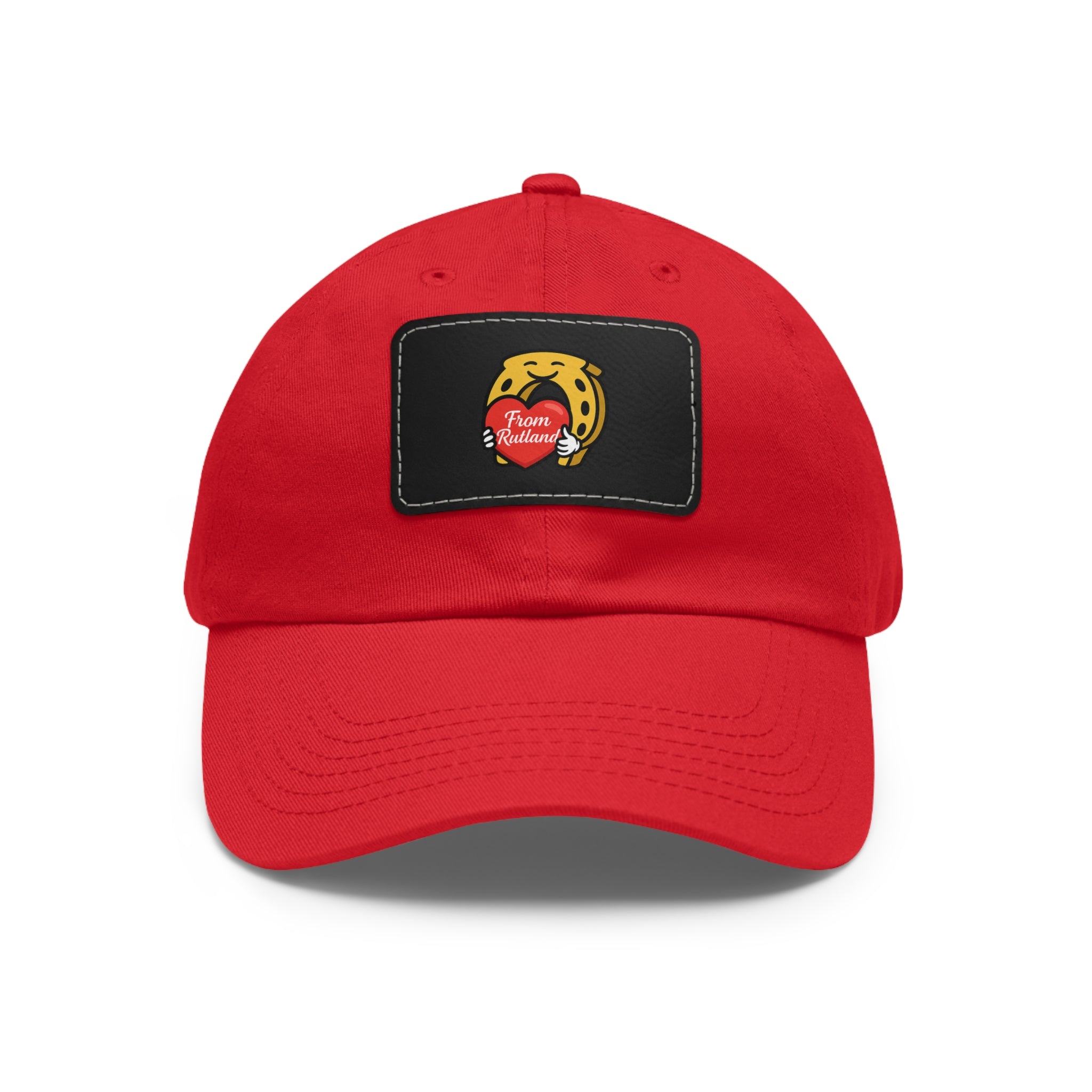 Heart & Horseshoe Cap with Leather Patch (Rectangle)