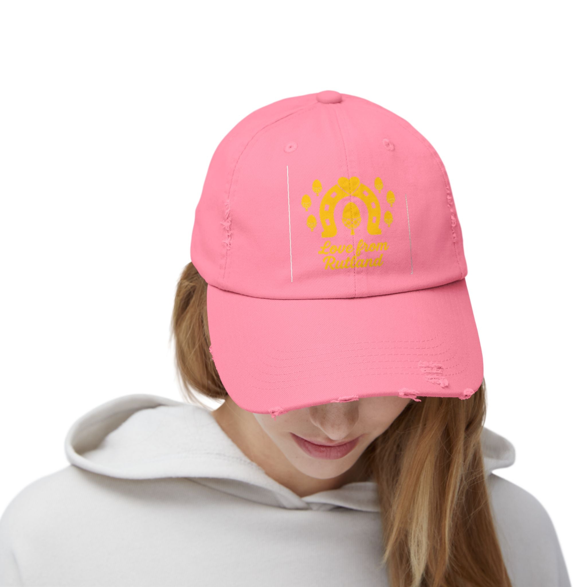 Trendy Distressed Cap with Classic Logo Design