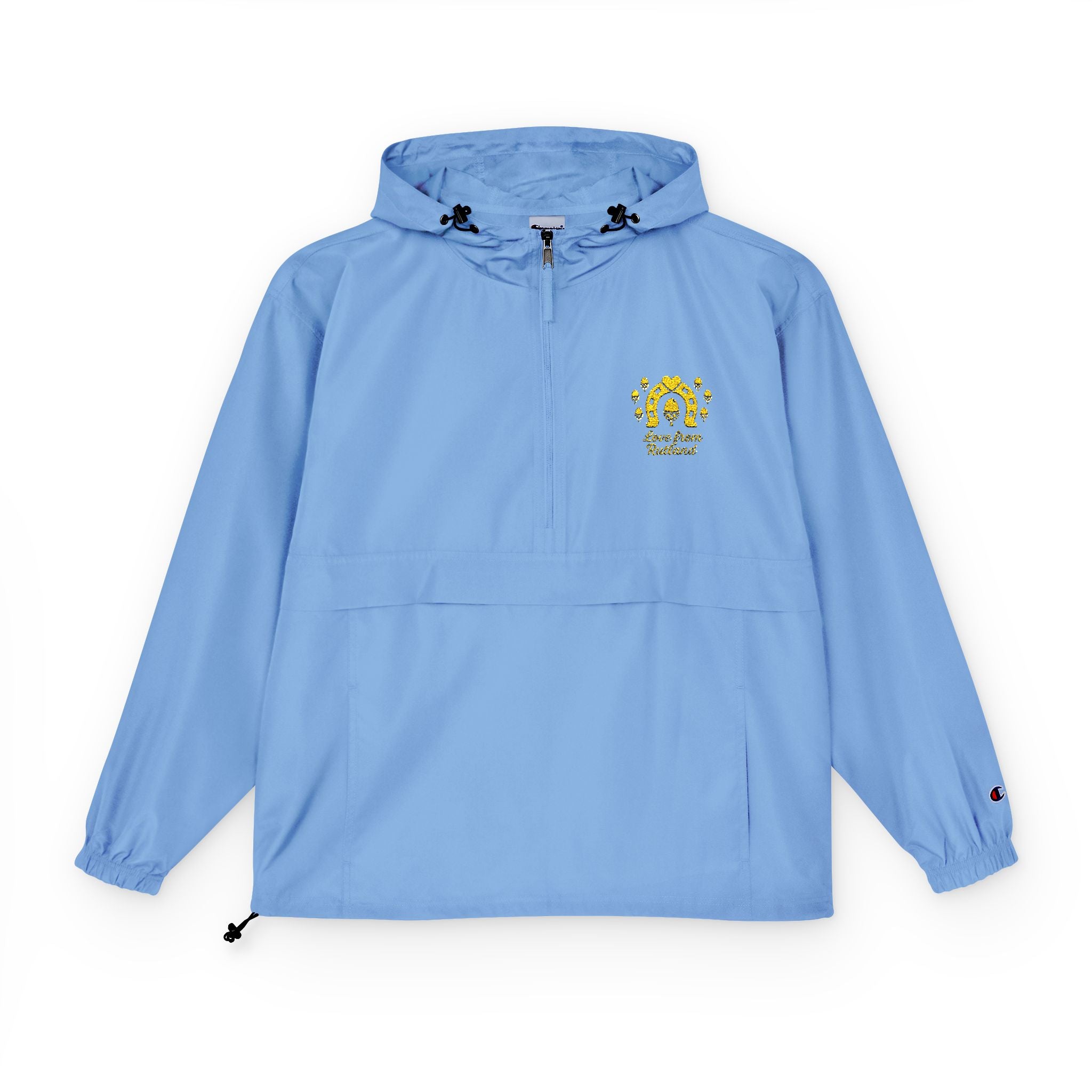 Classic Logo Champion Outdoor Anorak Jacket - Lightweight Rain Gear, Packable Windbreaker