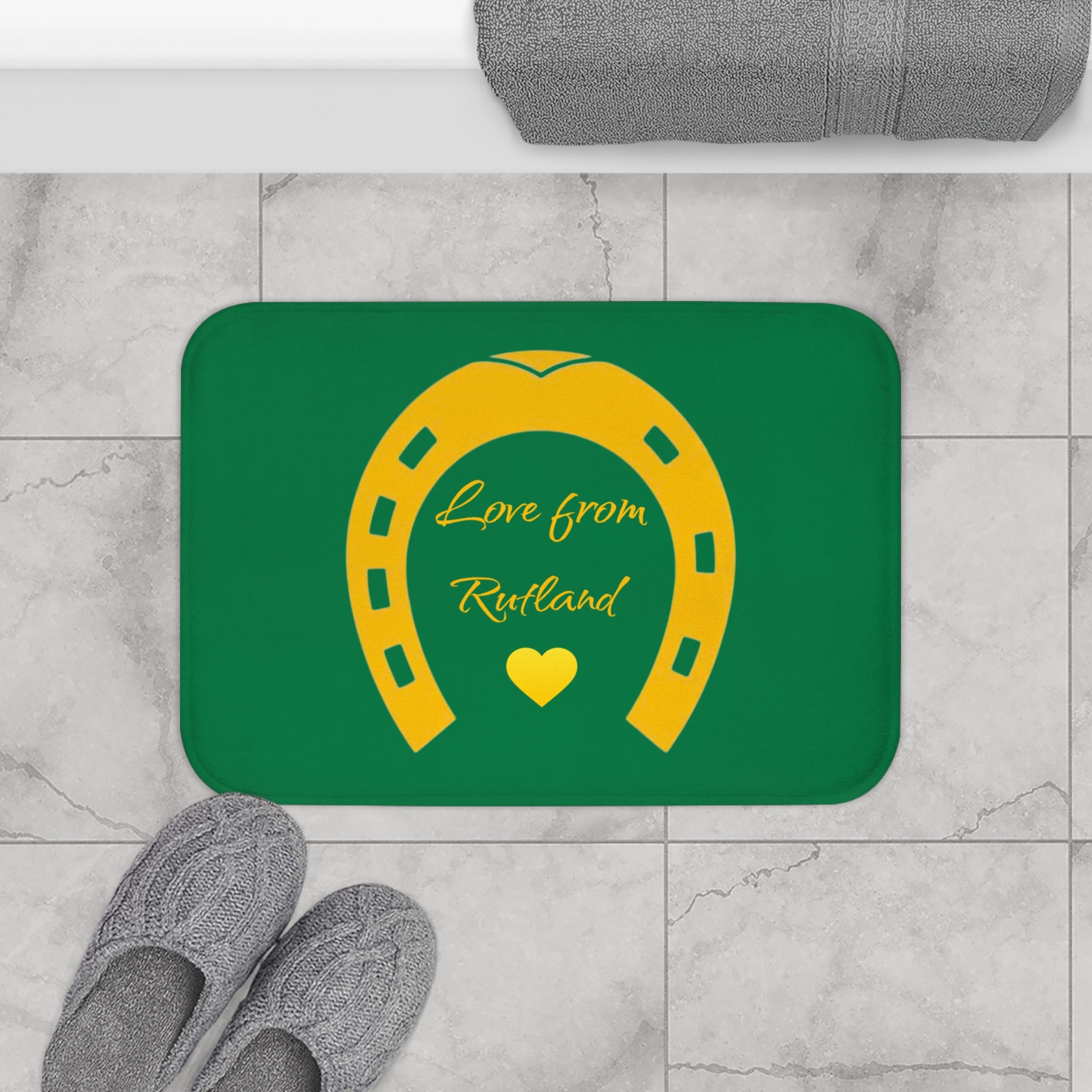 Heart & Horseshoe Bath Mat