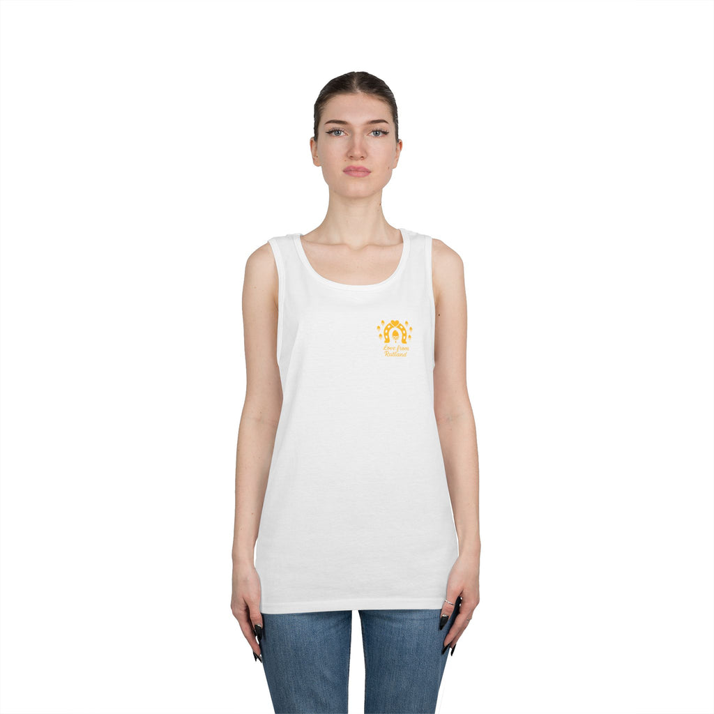 Sunshine Goddess Unisex Heavy Cotton Tank Top, Summer Style, Casual Wear, Beach Day Outfit, Gift for Her, Vacation Attire