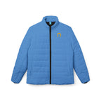Classic Logo Love From Rutland Cozy Women's Puffer Jacket - Light Blue