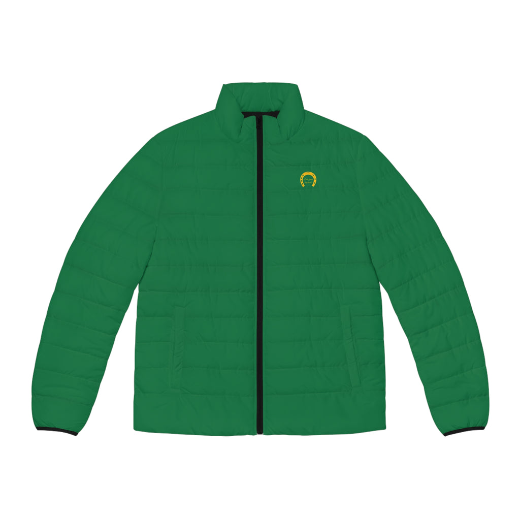 Classic Logo Green Quilted Puffer Jacket — Men's Outerwear