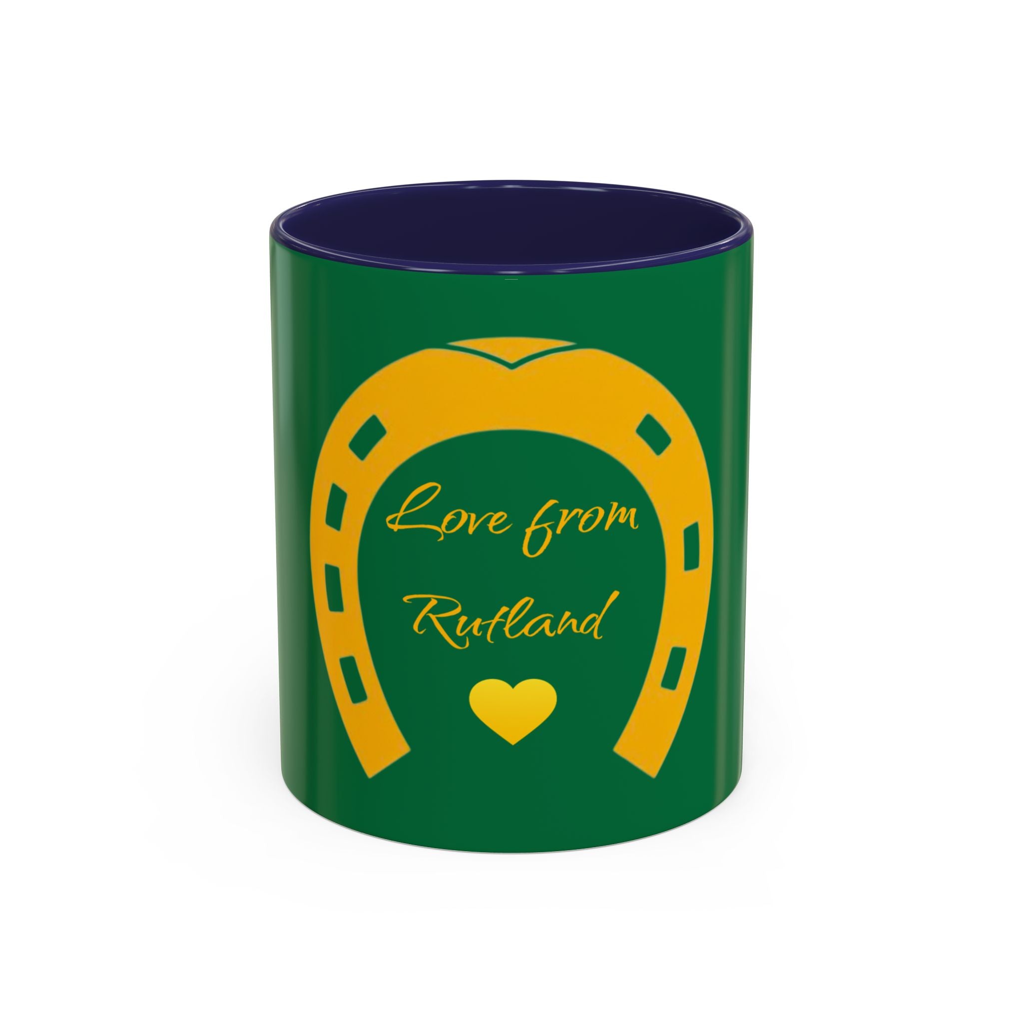 Heart & Horseshoe Accent Coffee Mug (11, 15oz)