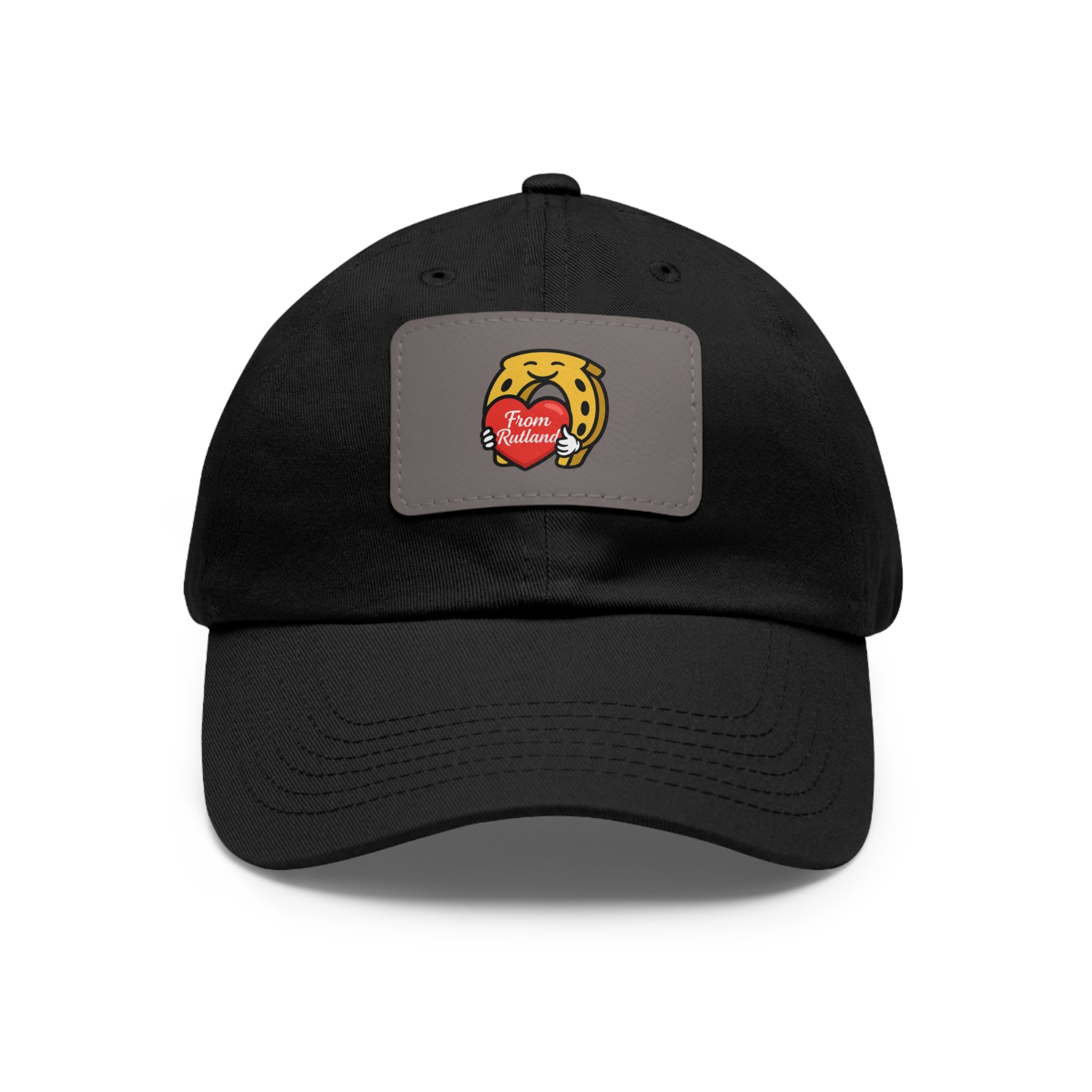 Heart & Horseshoe Cap with Leather Patch (Rectangle)