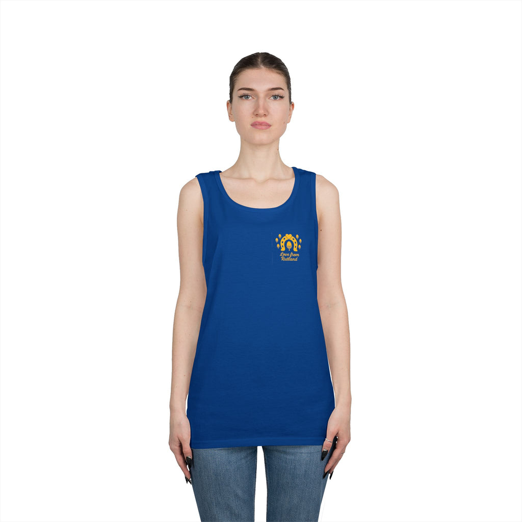Sunshine Goddess Unisex Heavy Cotton Tank Top, Summer Style, Casual Wear, Beach Day Outfit, Gift for Her, Vacation Attire