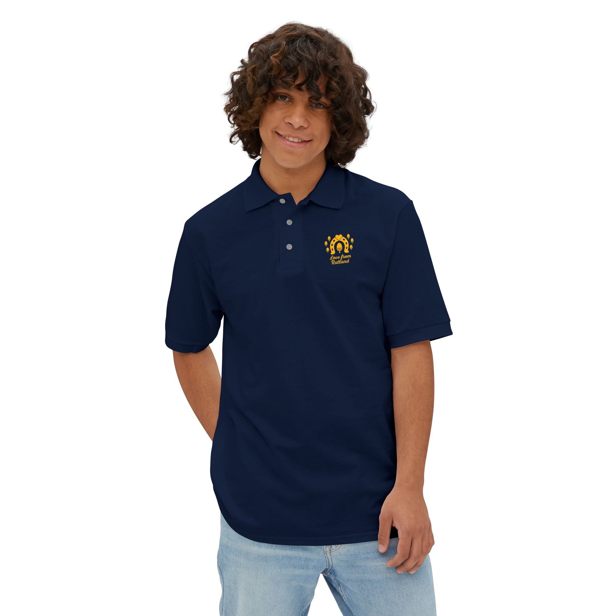 Stylish Men's Piqué Classic Logo Polo Shirt