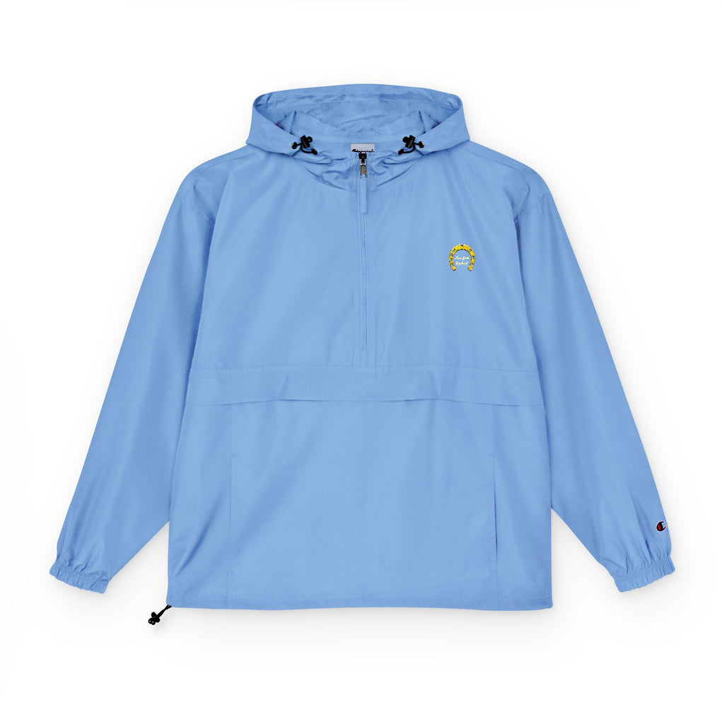 Classic Logo Champion Outdoor Anorak Jacket - Lightweight Rain Gear, Packable Windbreaker
