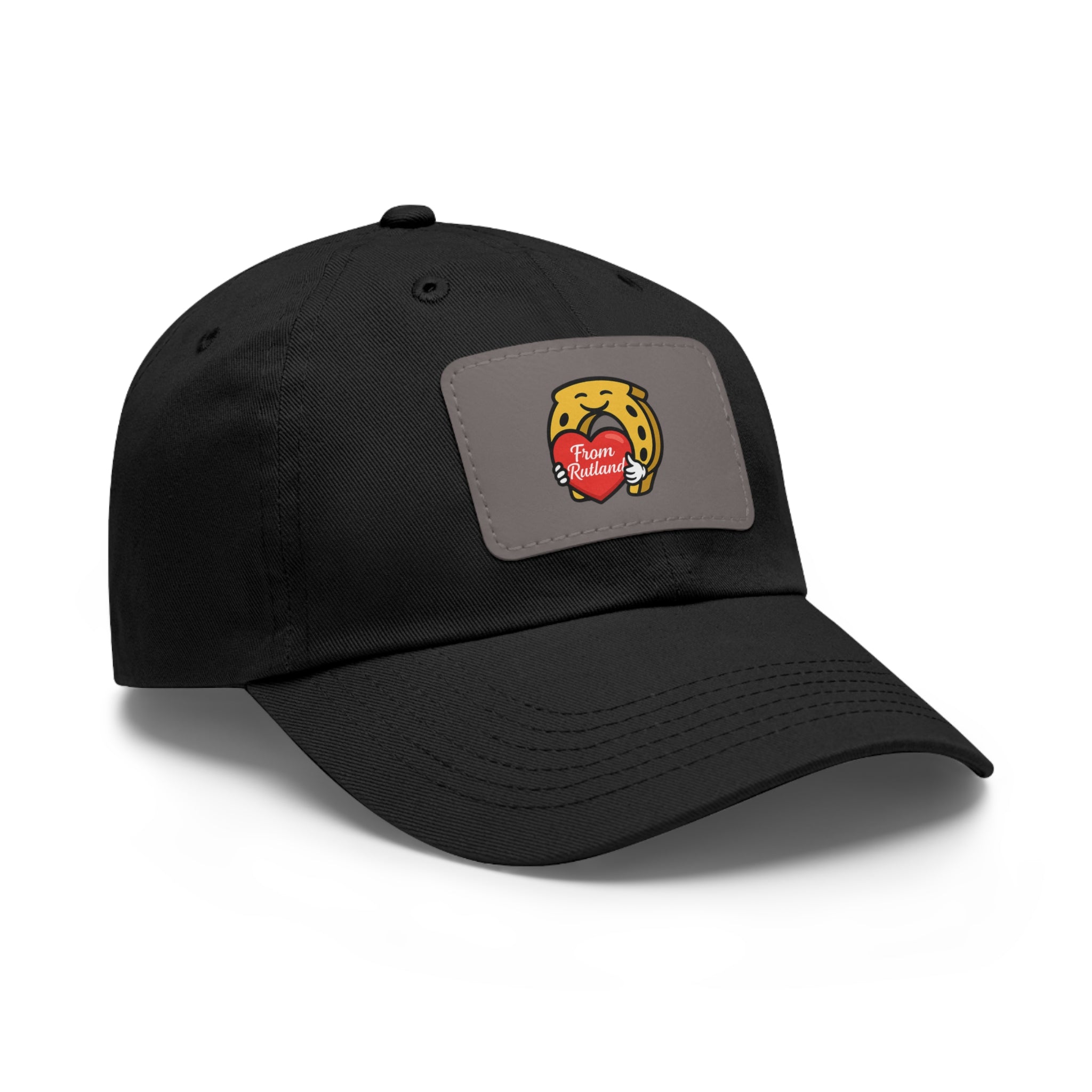 Heart & Horseshoe Cap with Leather Patch (Rectangle)