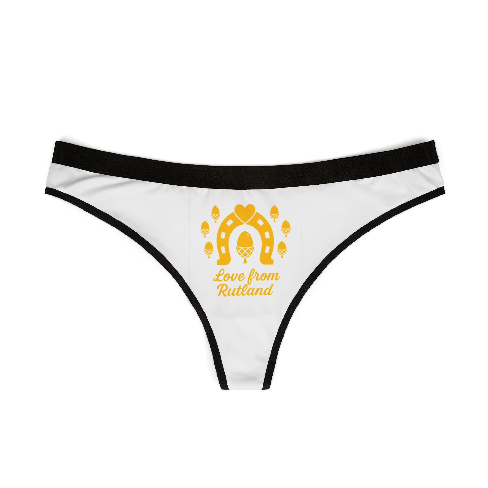 Love From Rutland Women's Thongs, Cute Underwear, Gifts for Her, Valentine's Day, Lingerie, Comfortable Sexy Briefs