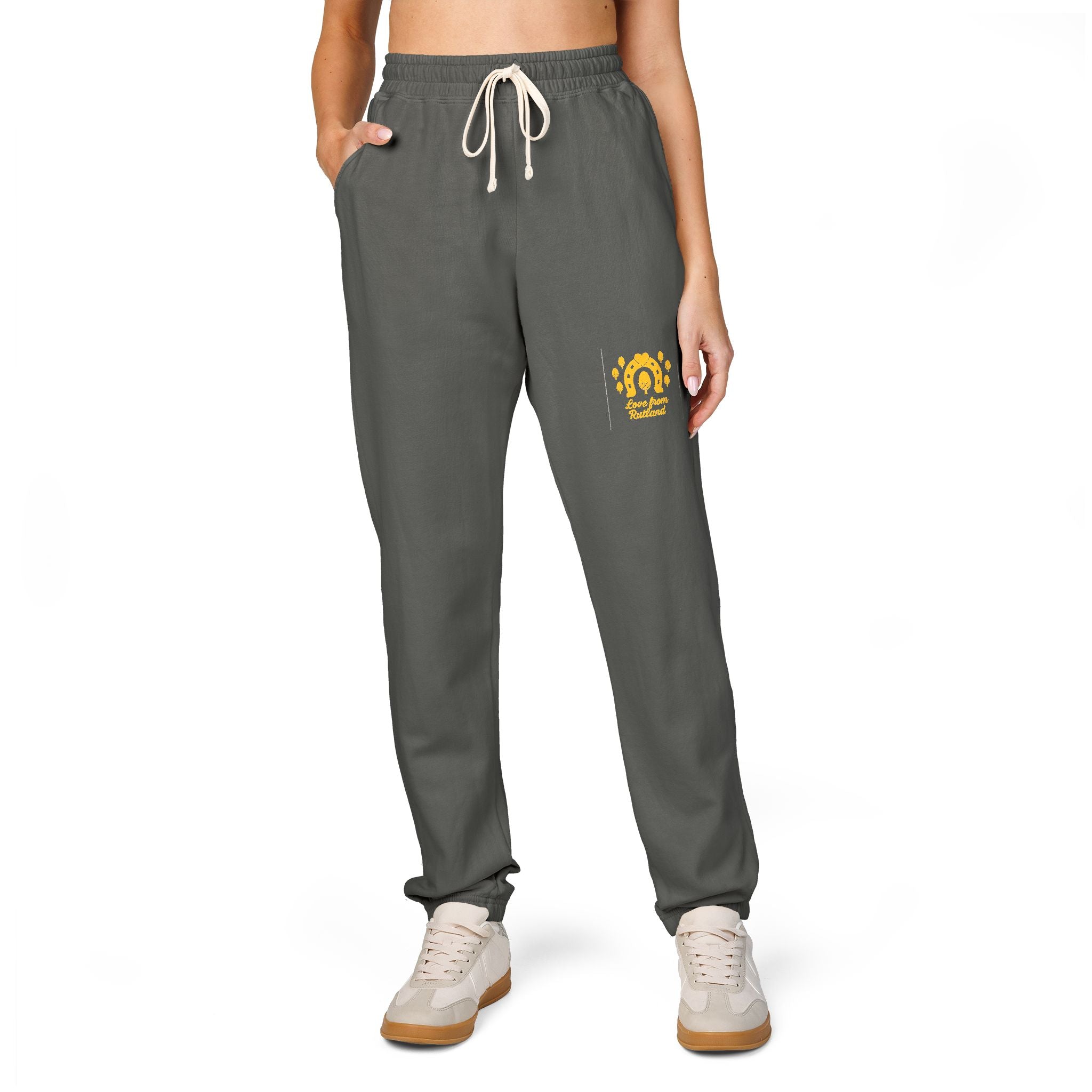 Classic Logo Cozy Garment-Dyed Sweatpants | Unisex Fleece Lounge Pants