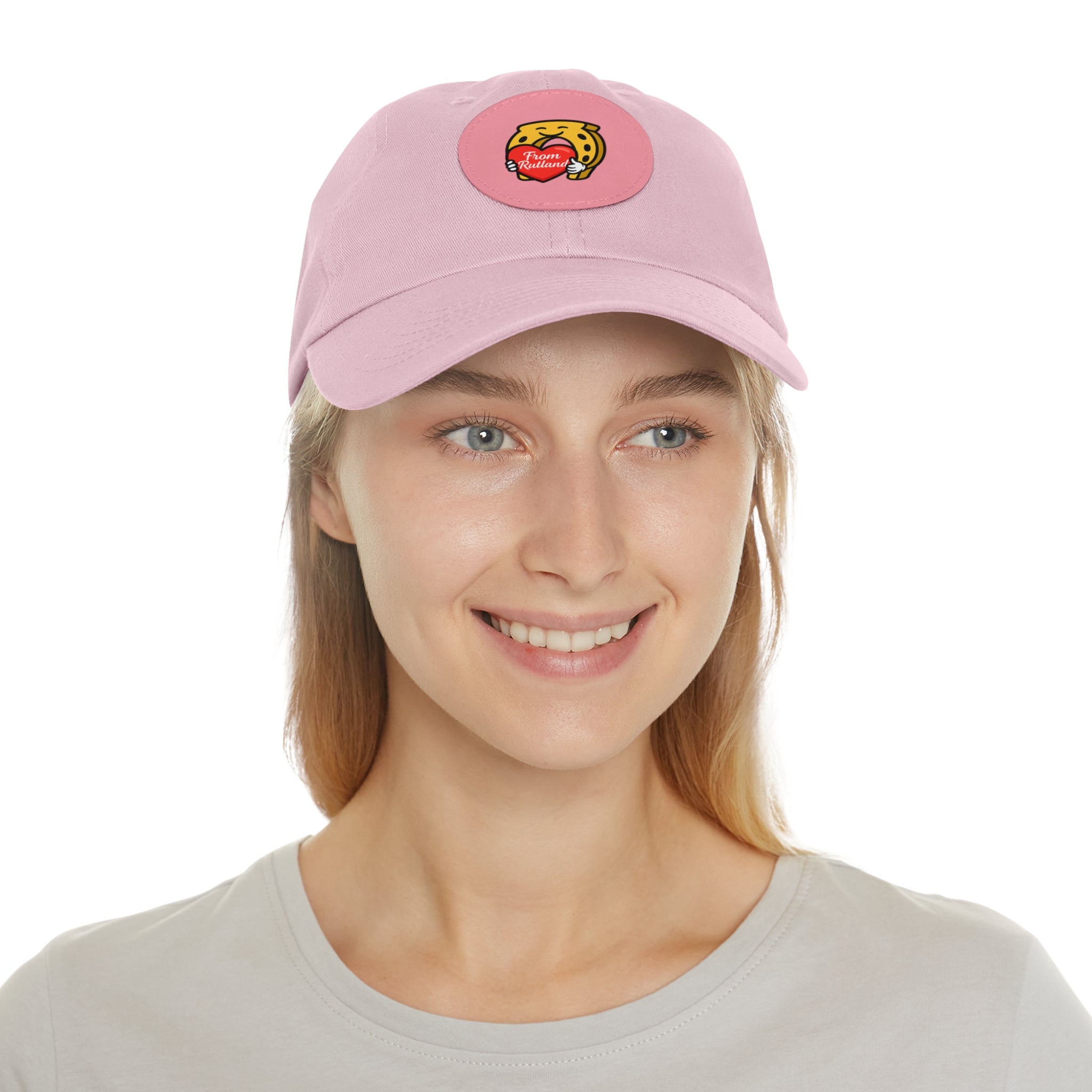 Heart & Horseshoe Cap with Leather Patch (Round)