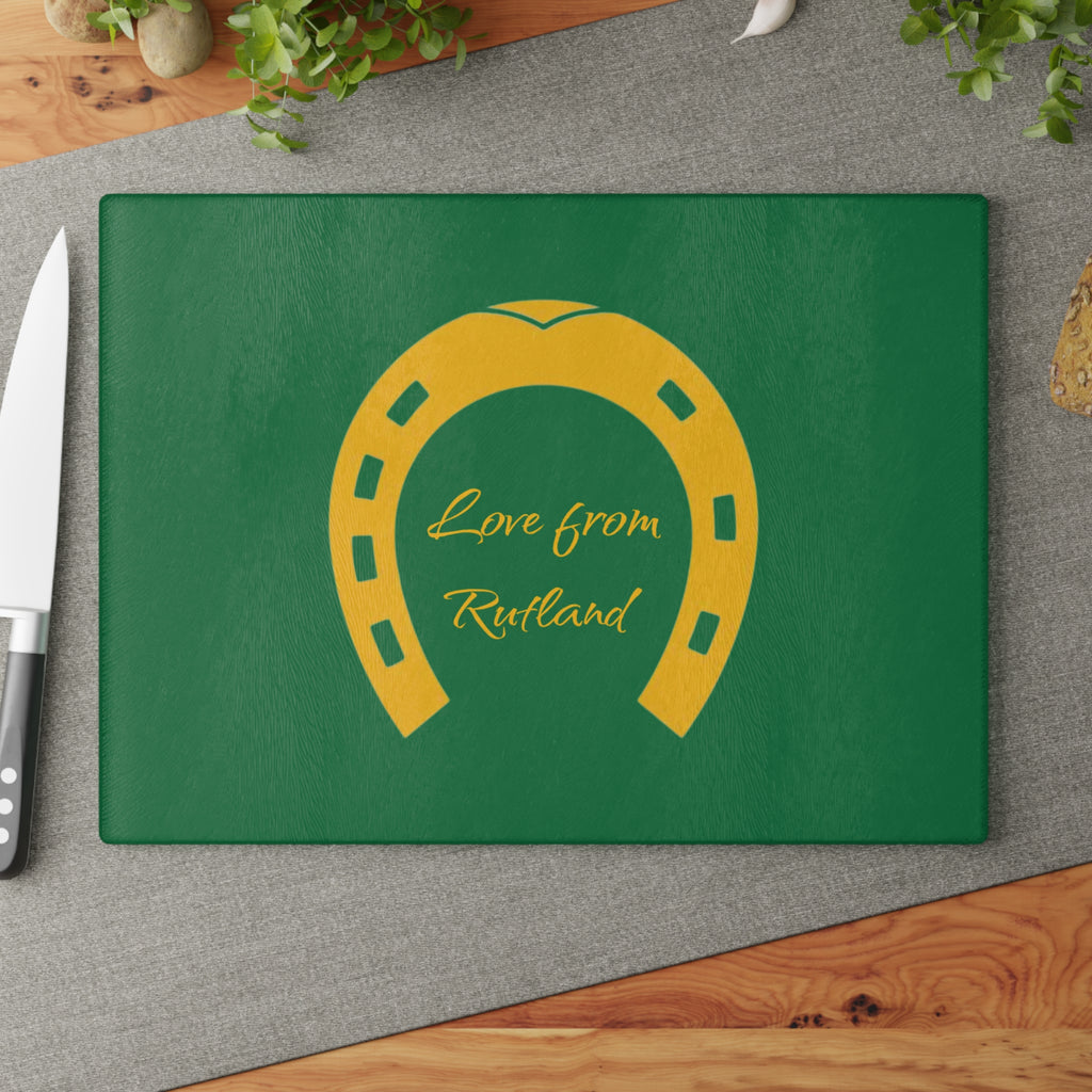 Classic Logo Green Glass Chopping Board —  Kitchen Serving/Cutting Board