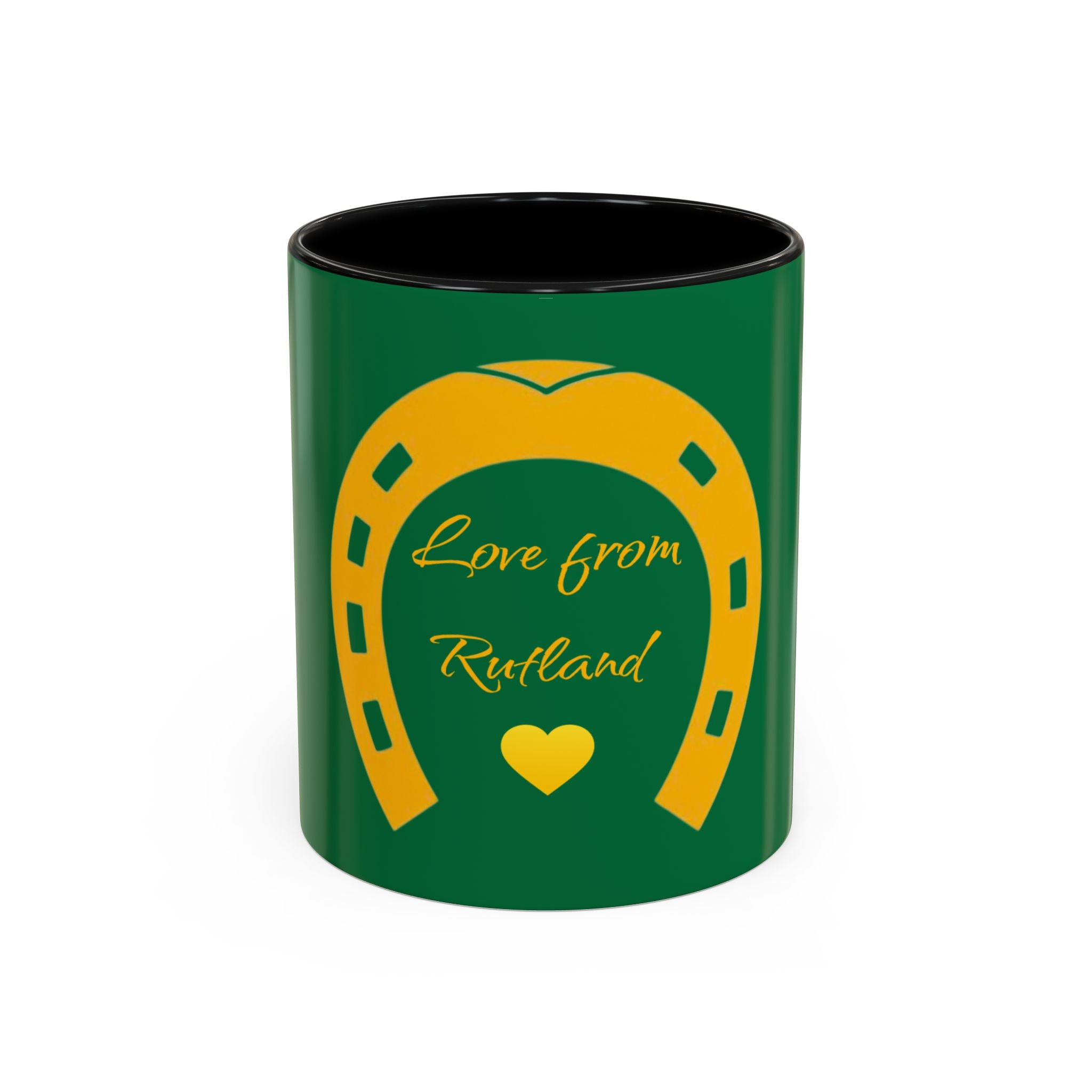 Heart & Horseshoe Accent Coffee Mug (11, 15oz)