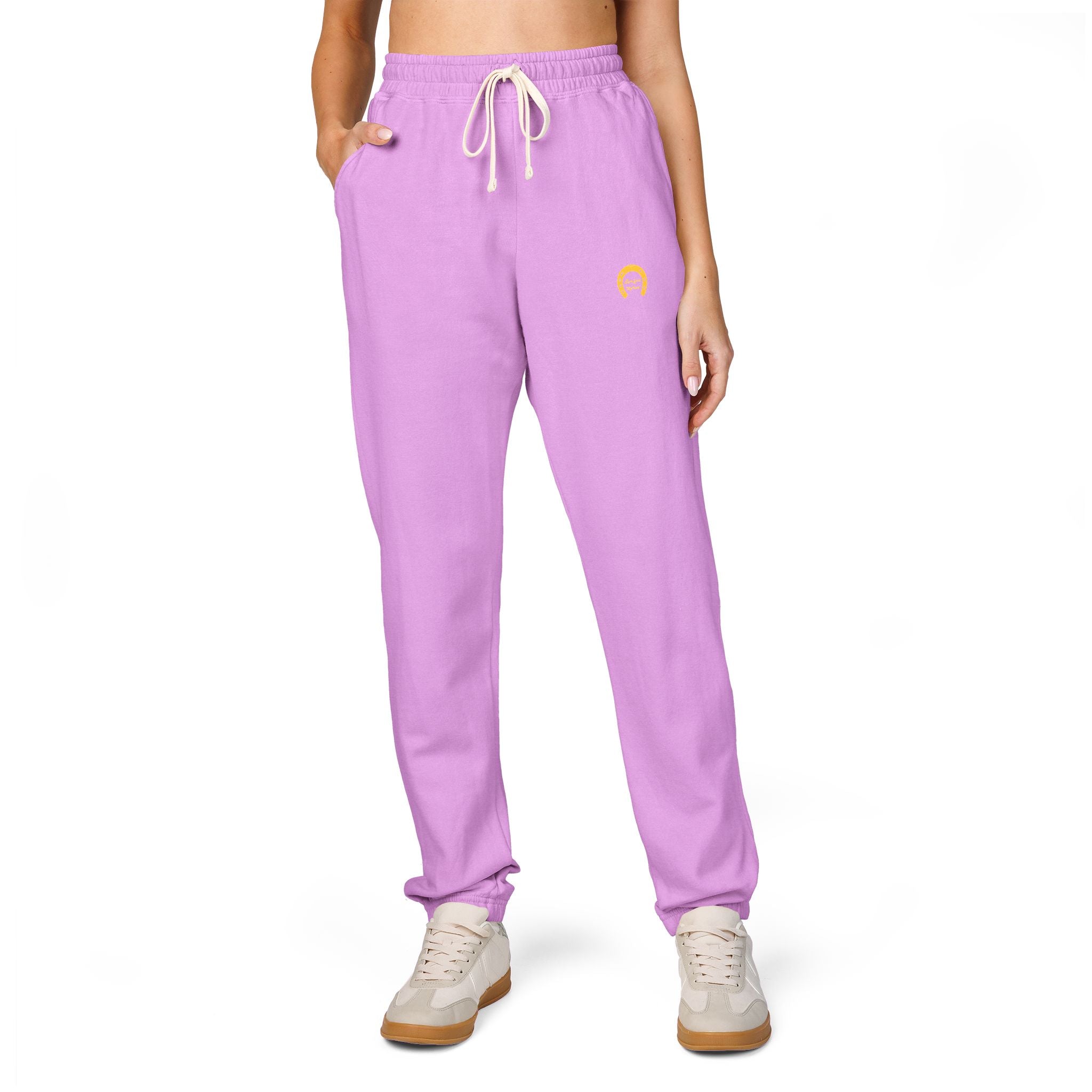 Classic Logo Cozy Garment-Dyed Sweatpants | Unisex Fleece Lounge Pants