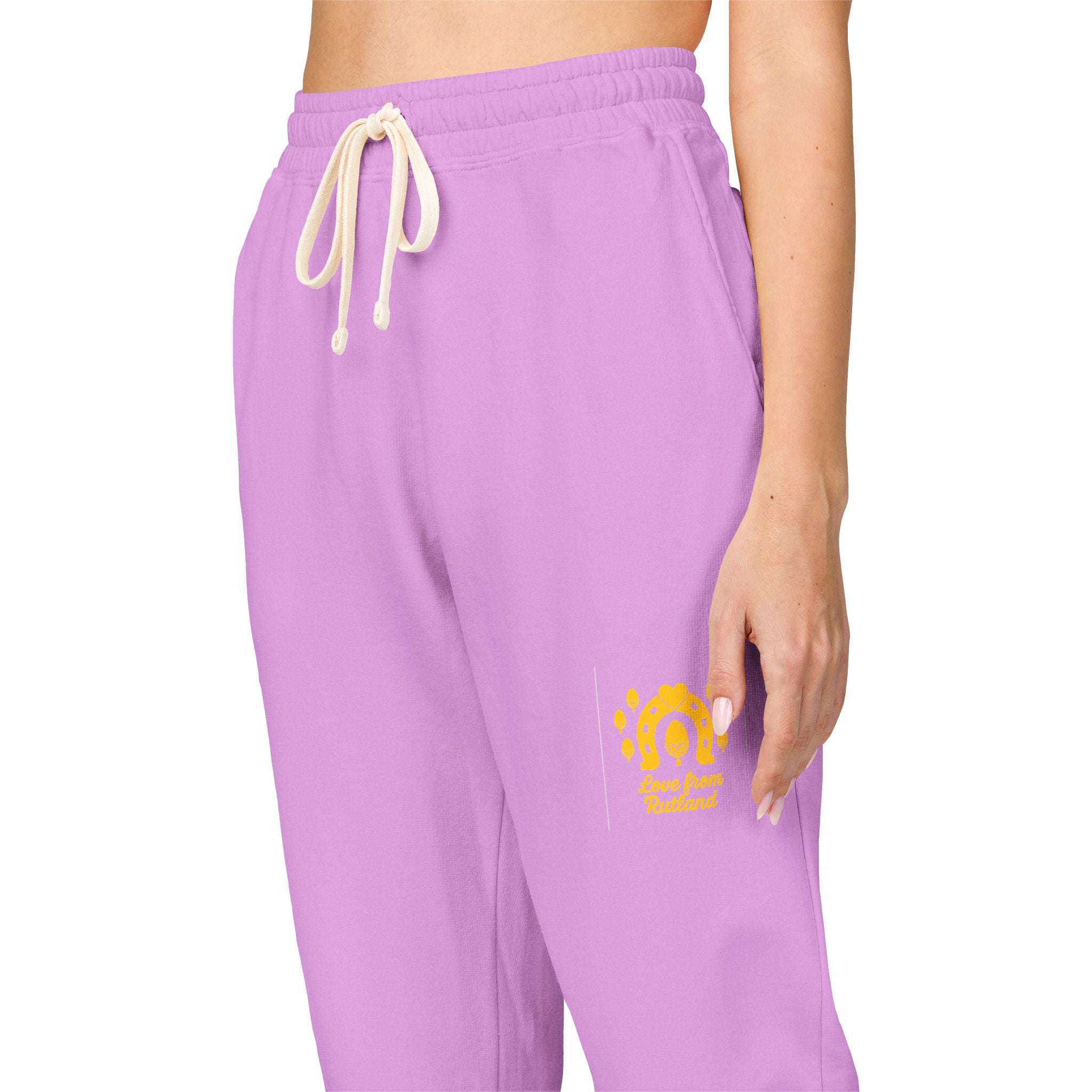 Classic Logo Cozy Garment-Dyed Sweatpants | Unisex Fleece Lounge Pants