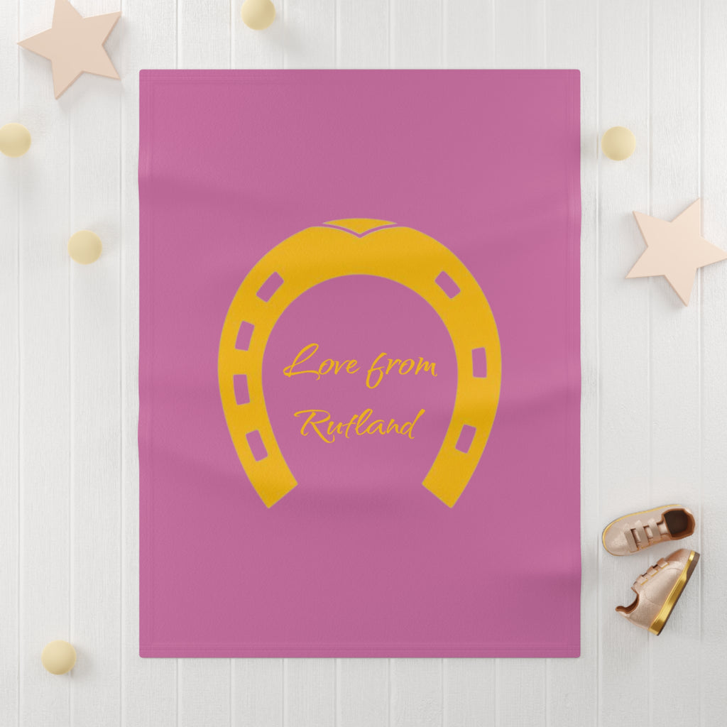 Classic Logo Soft Fleece Baby Pink Blanket