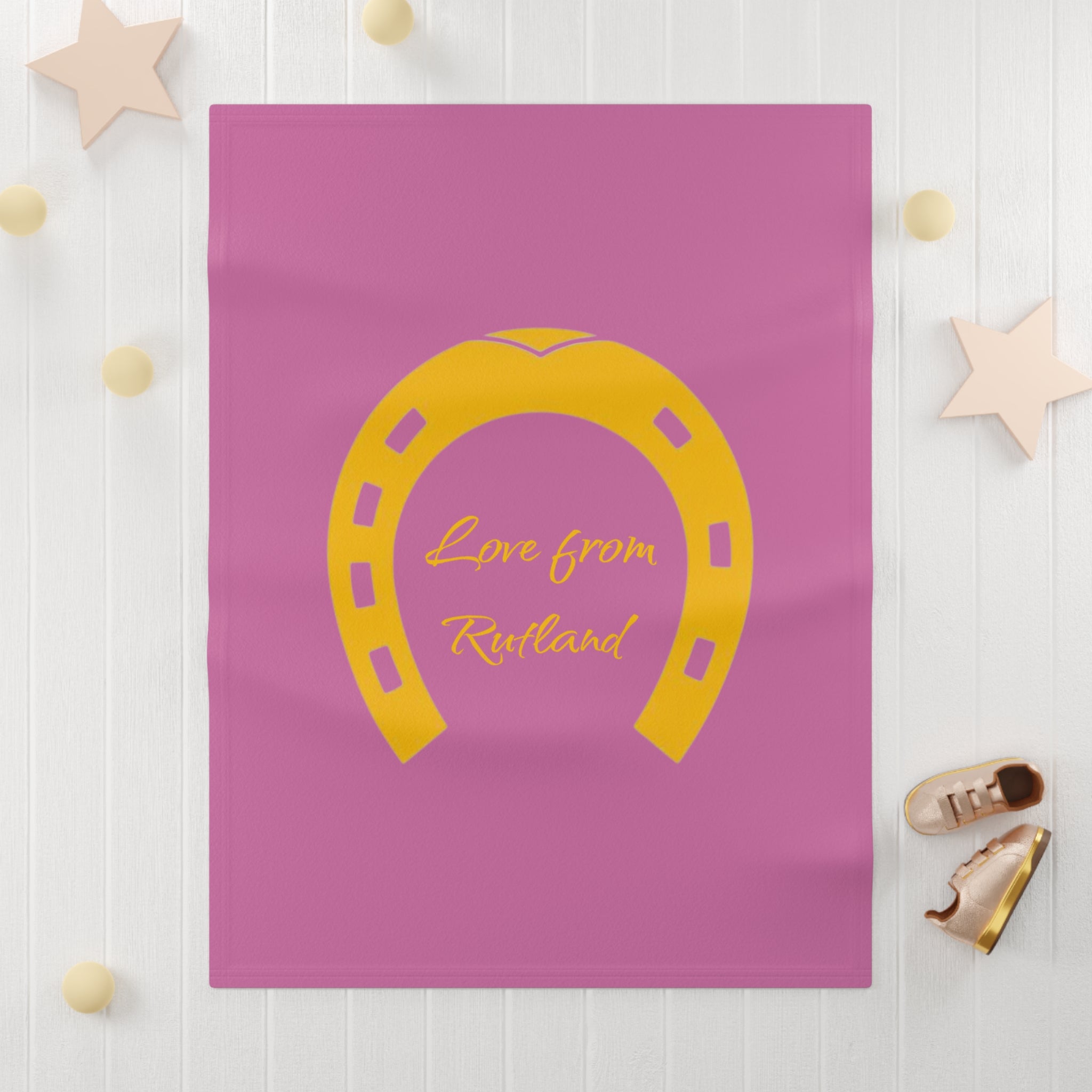 Classic Logo Soft Fleece Baby Pink Blanket