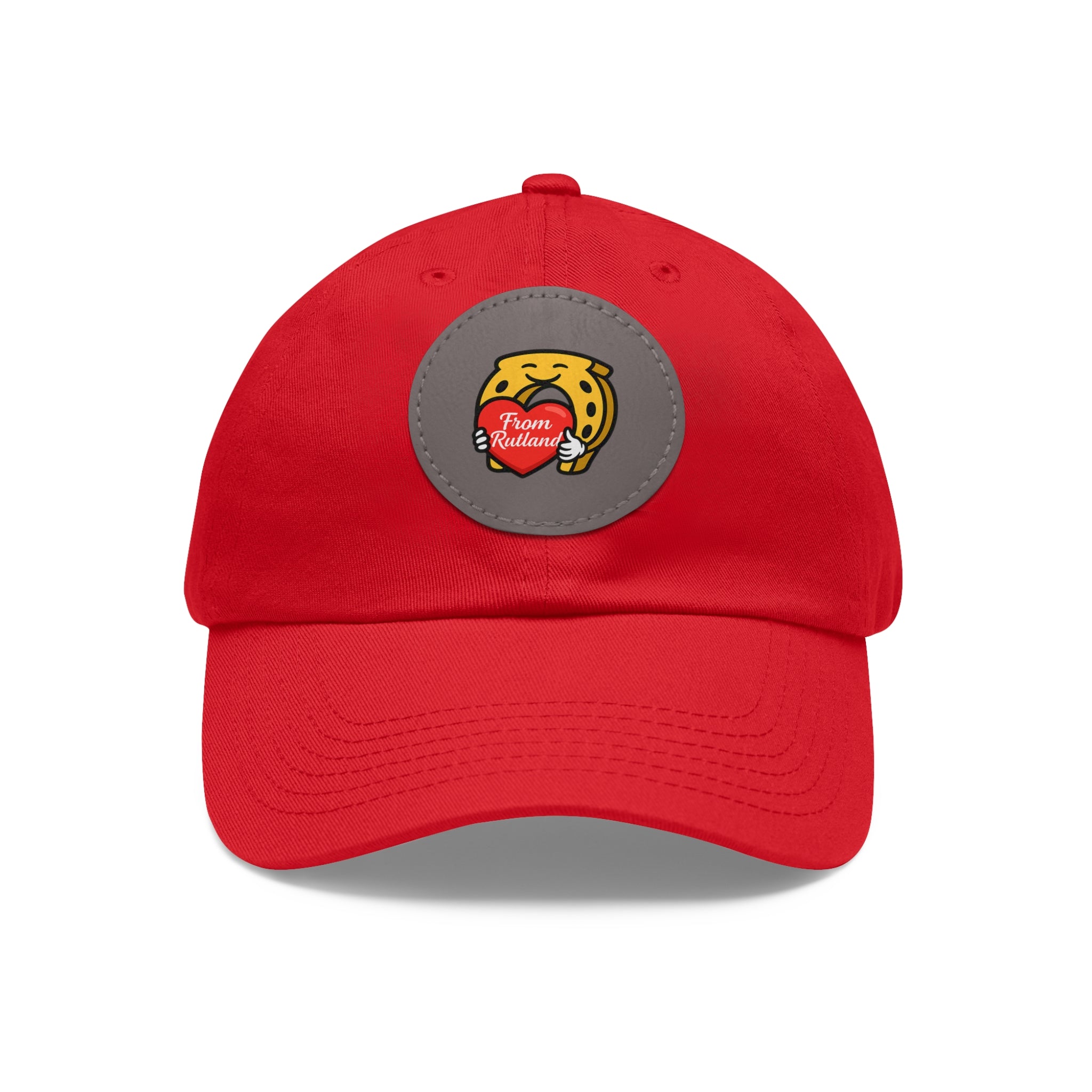 Heart & Horseshoe Cap with Leather Patch (Round)