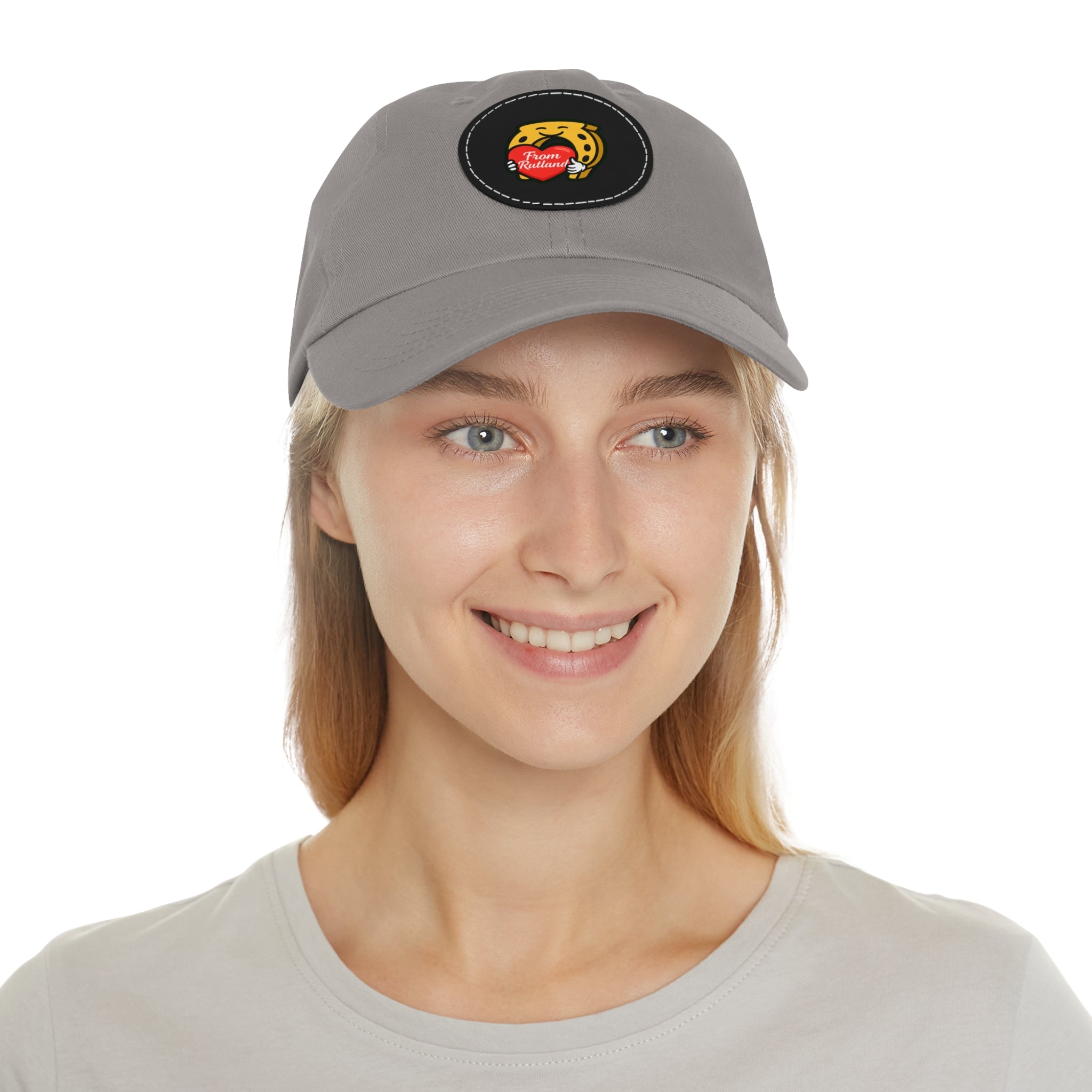 Heart & Horseshoe Cap with Leather Patch (Round)