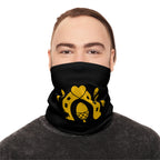 Classic Logo Cozy Winter Neck Gaiter with Drawstring - Black