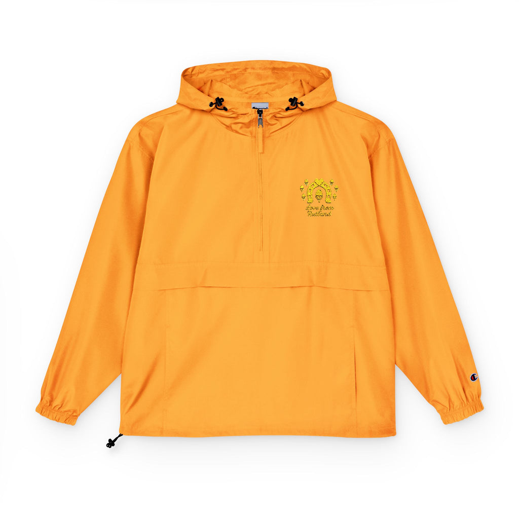 Classic Logo Champion Outdoor Anorak Jacket - Lightweight Rain Gear, Packable Windbreaker